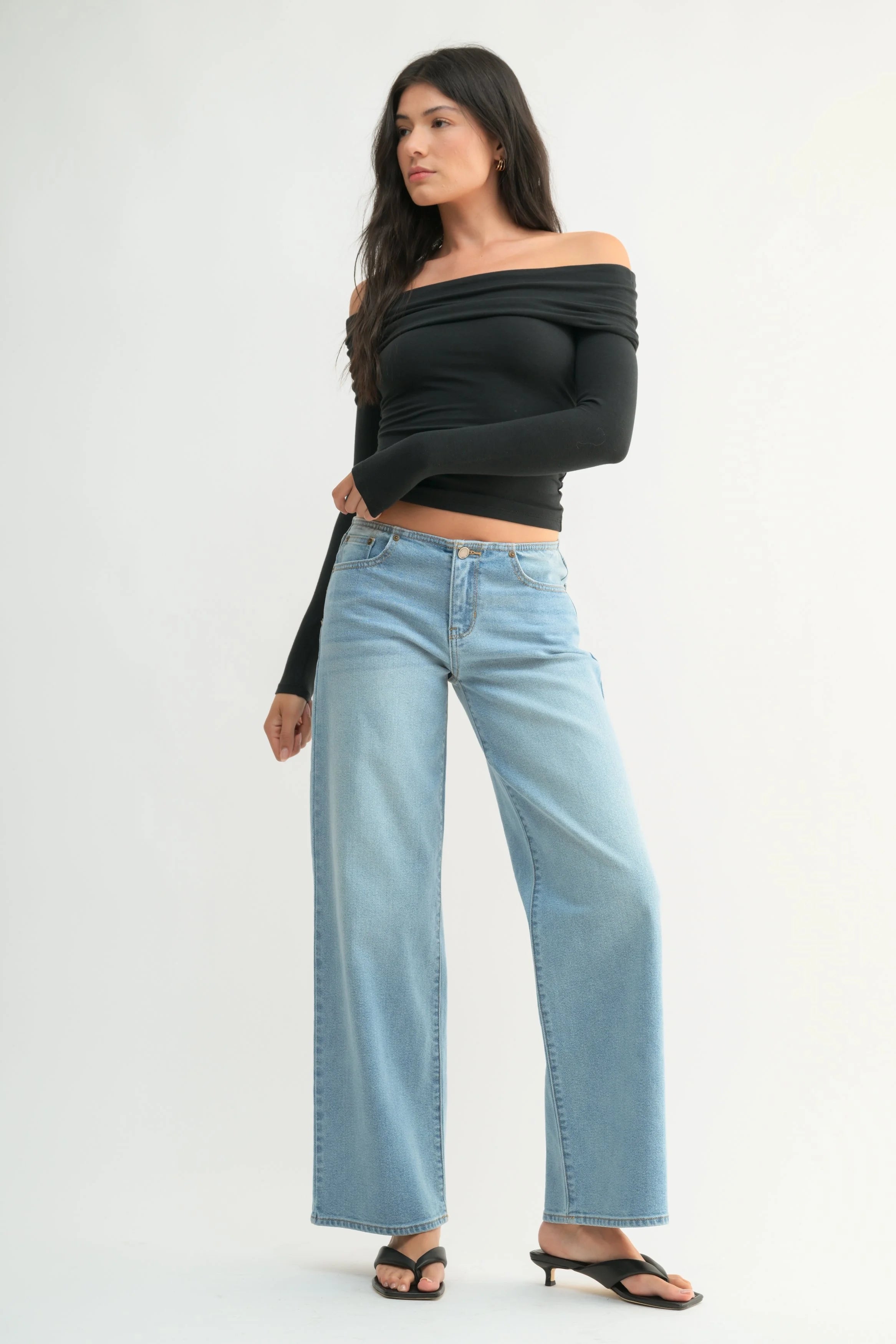 Shaina No Waistband Straight | Low-Rise Straight Denim – JBD Label