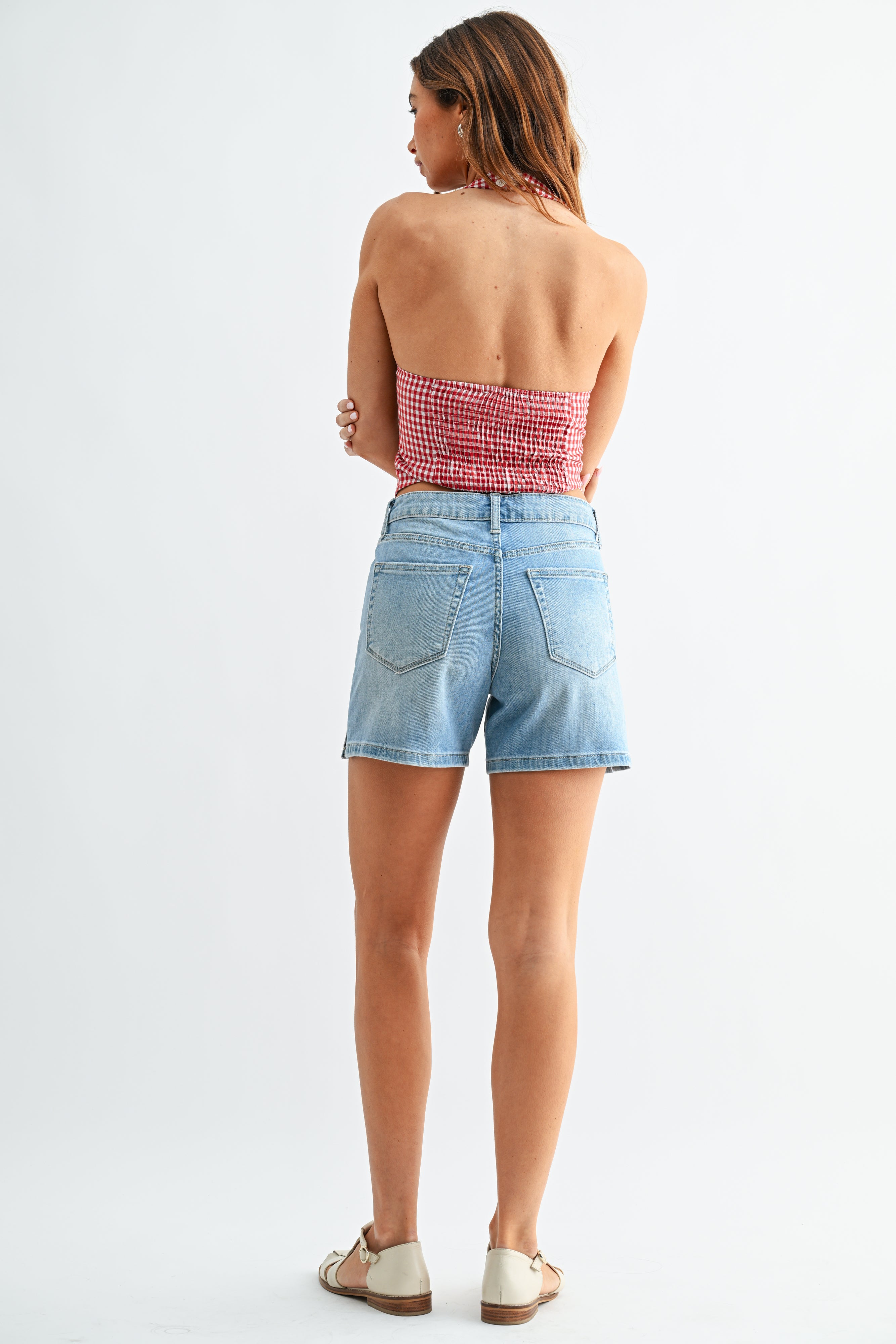 Poppy Lightweight Short with Slit-3