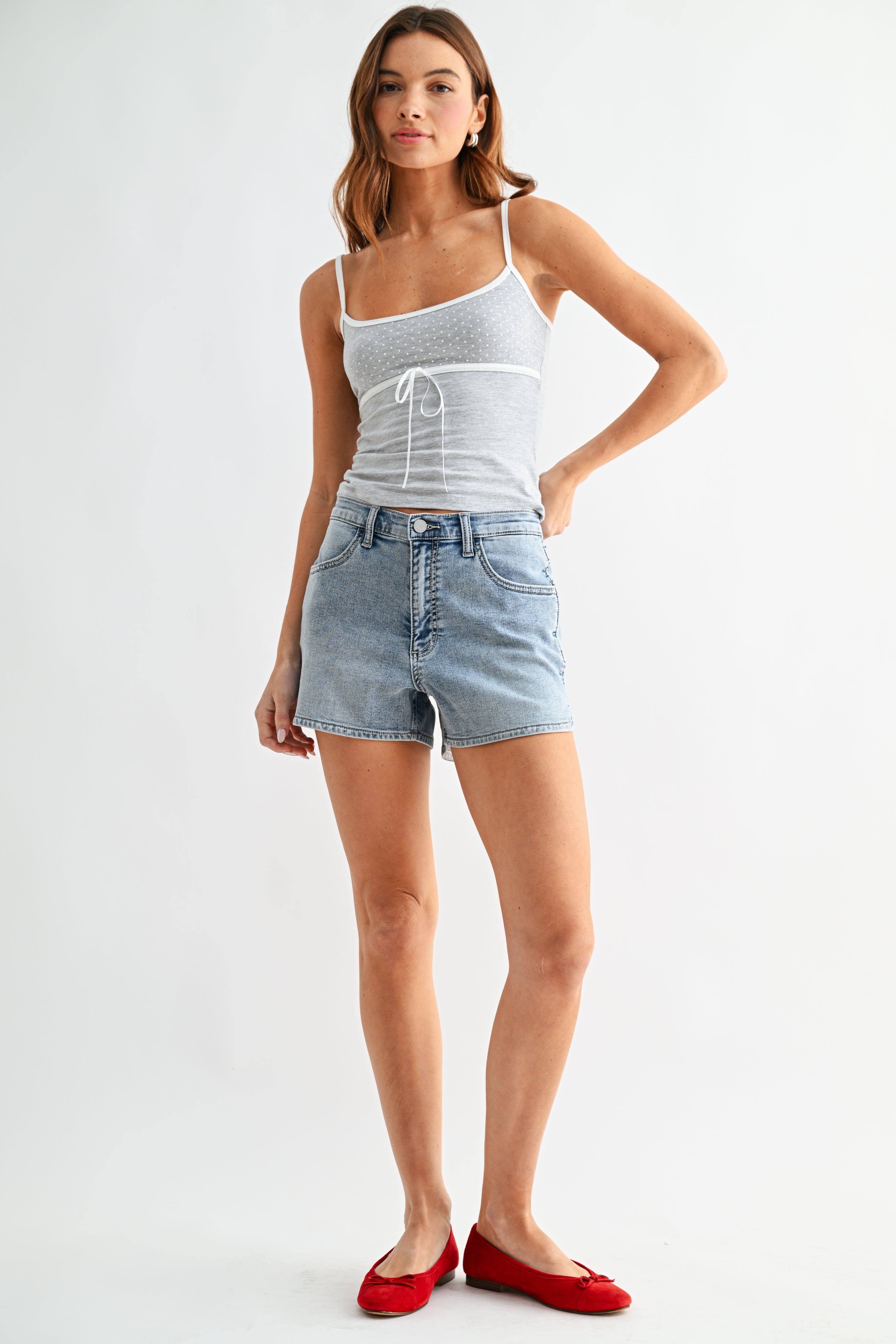 Everly Sweat Short with Curved Hem