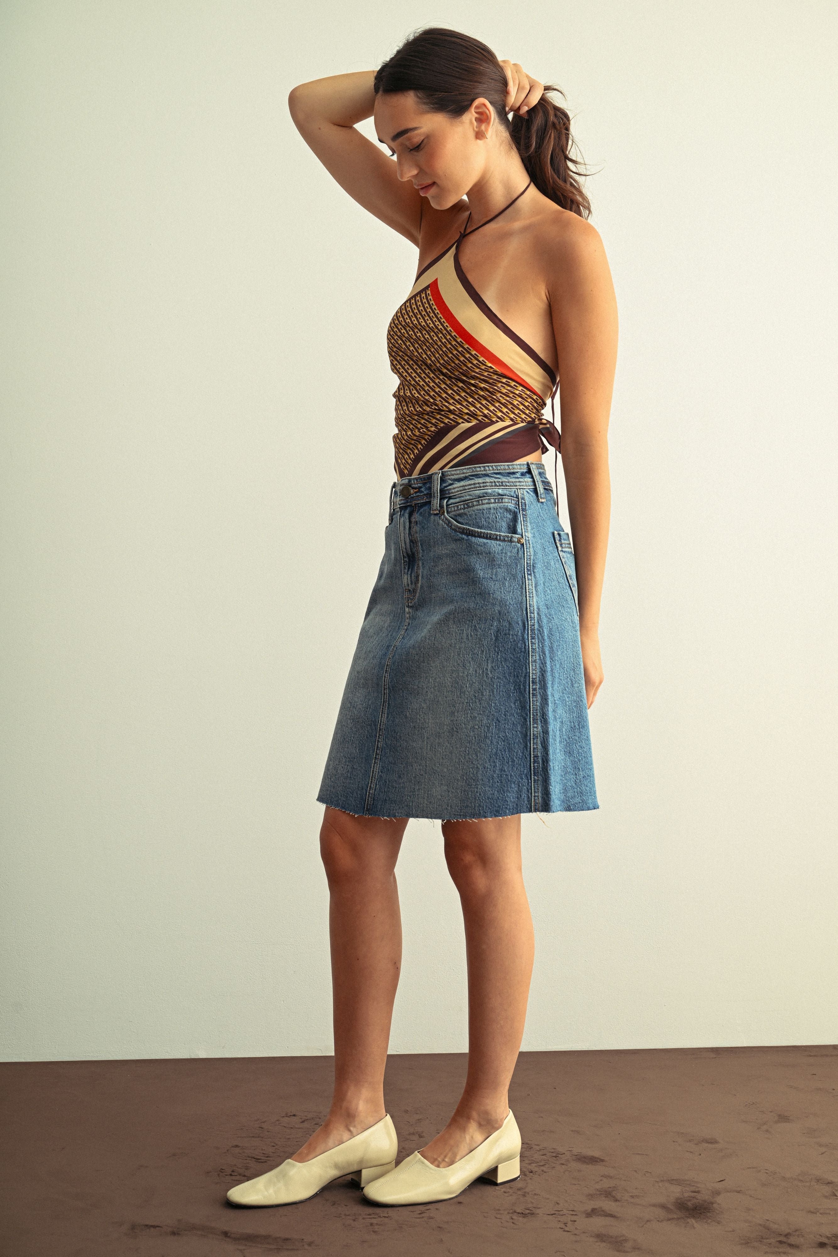 Nora Pocket Detail Skirt-4