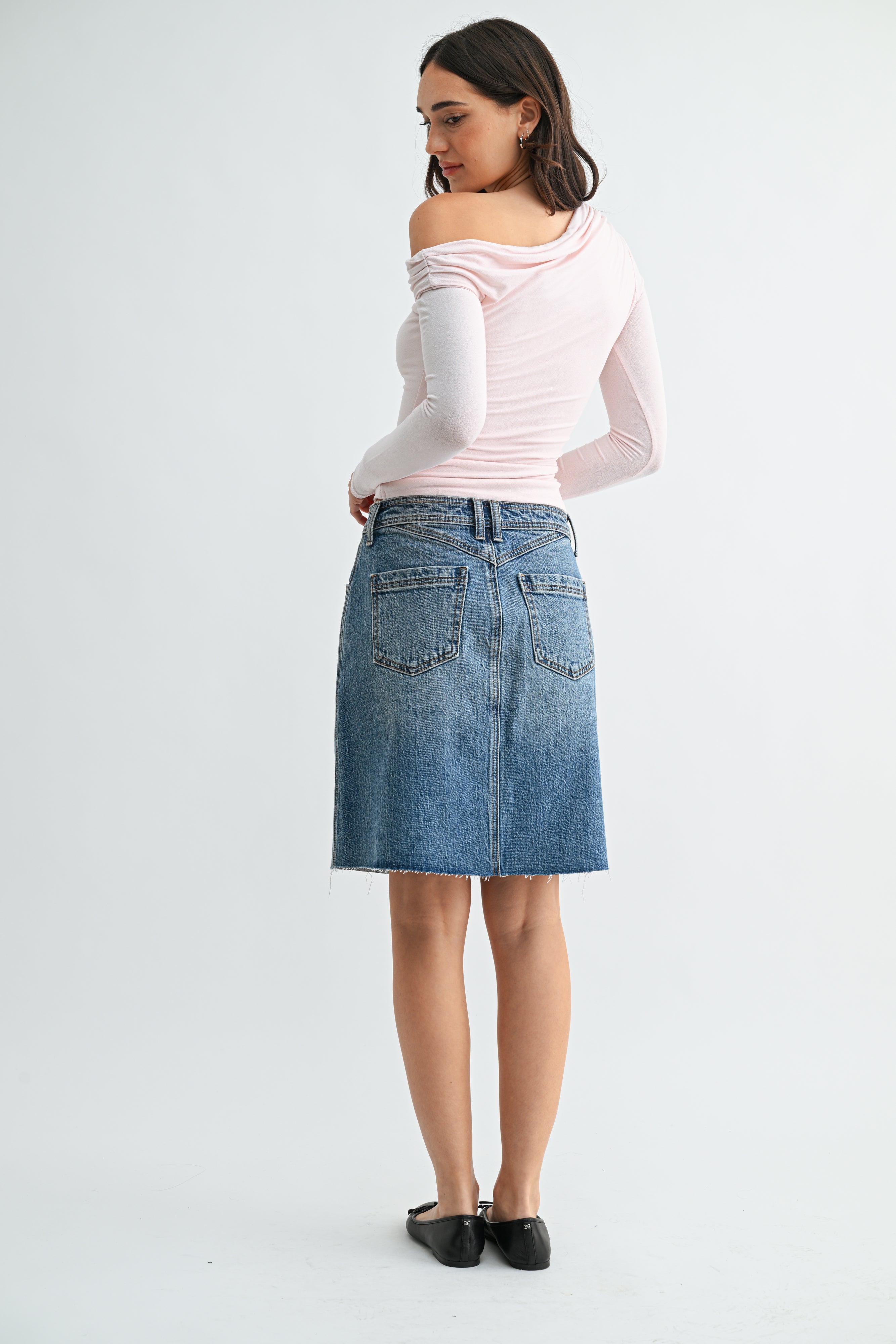 Nora Pocket Detail Skirt-3