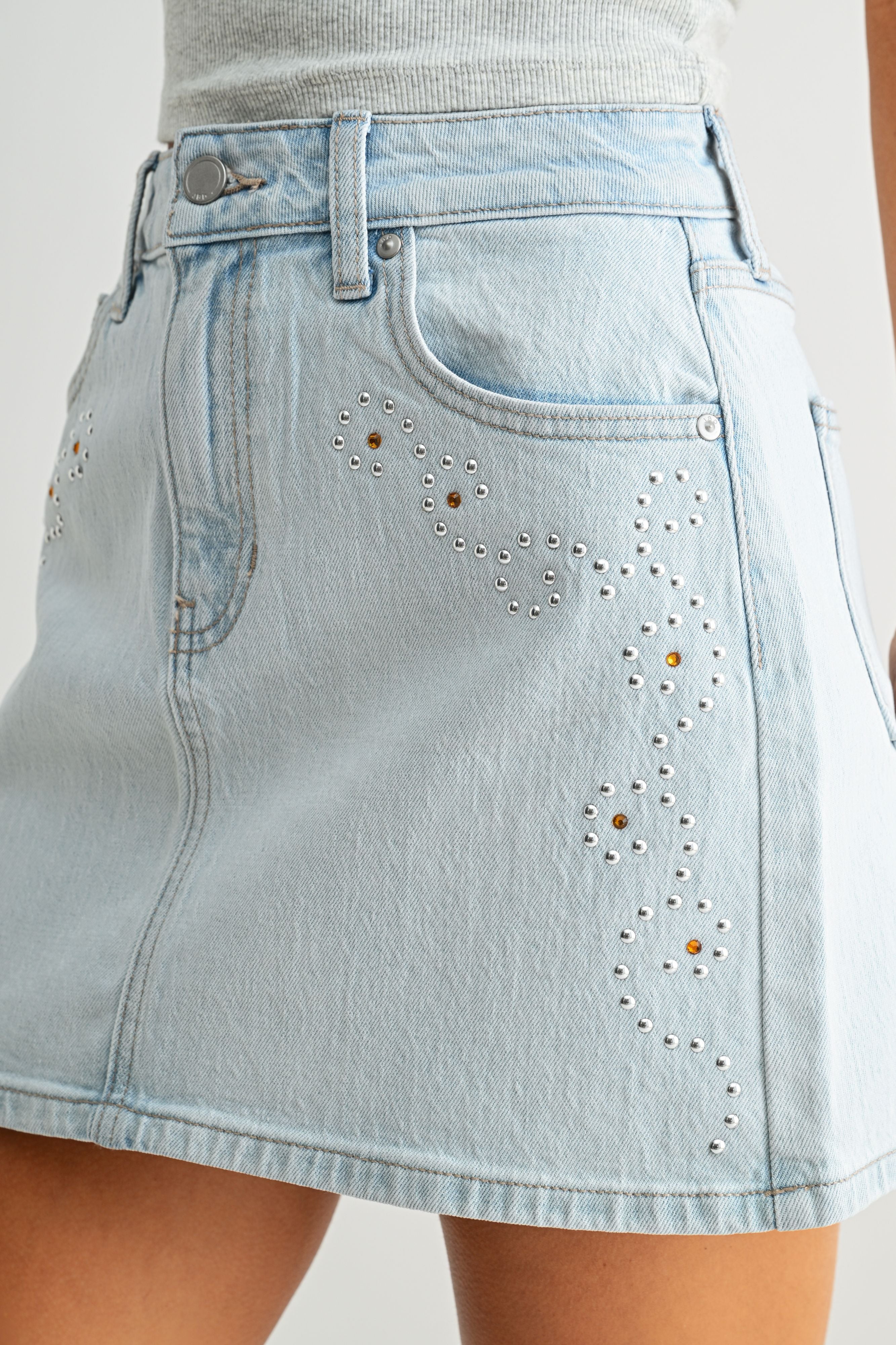Ava Western Studded Skirt-4