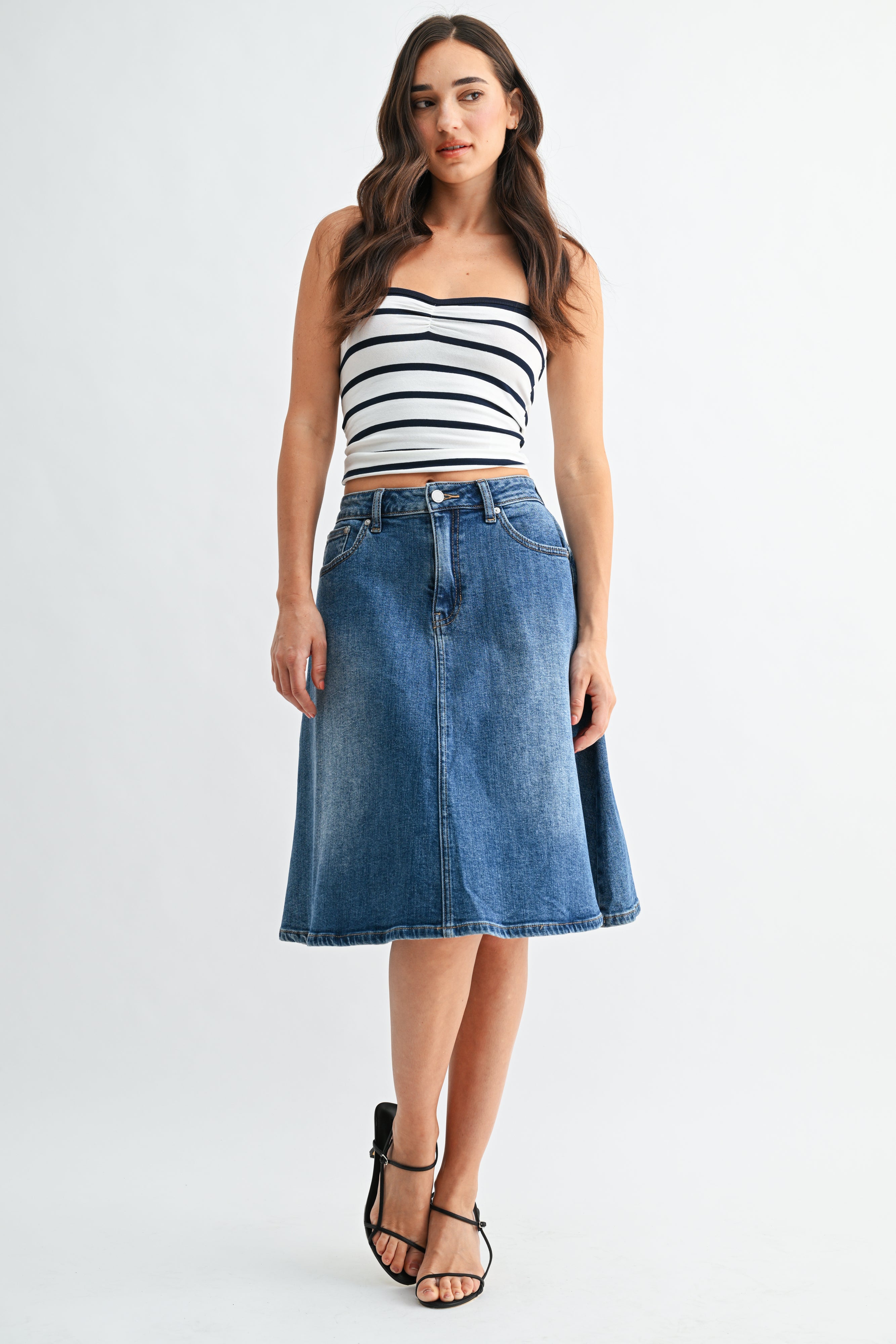 Leila Flowy Midi Skirt-1