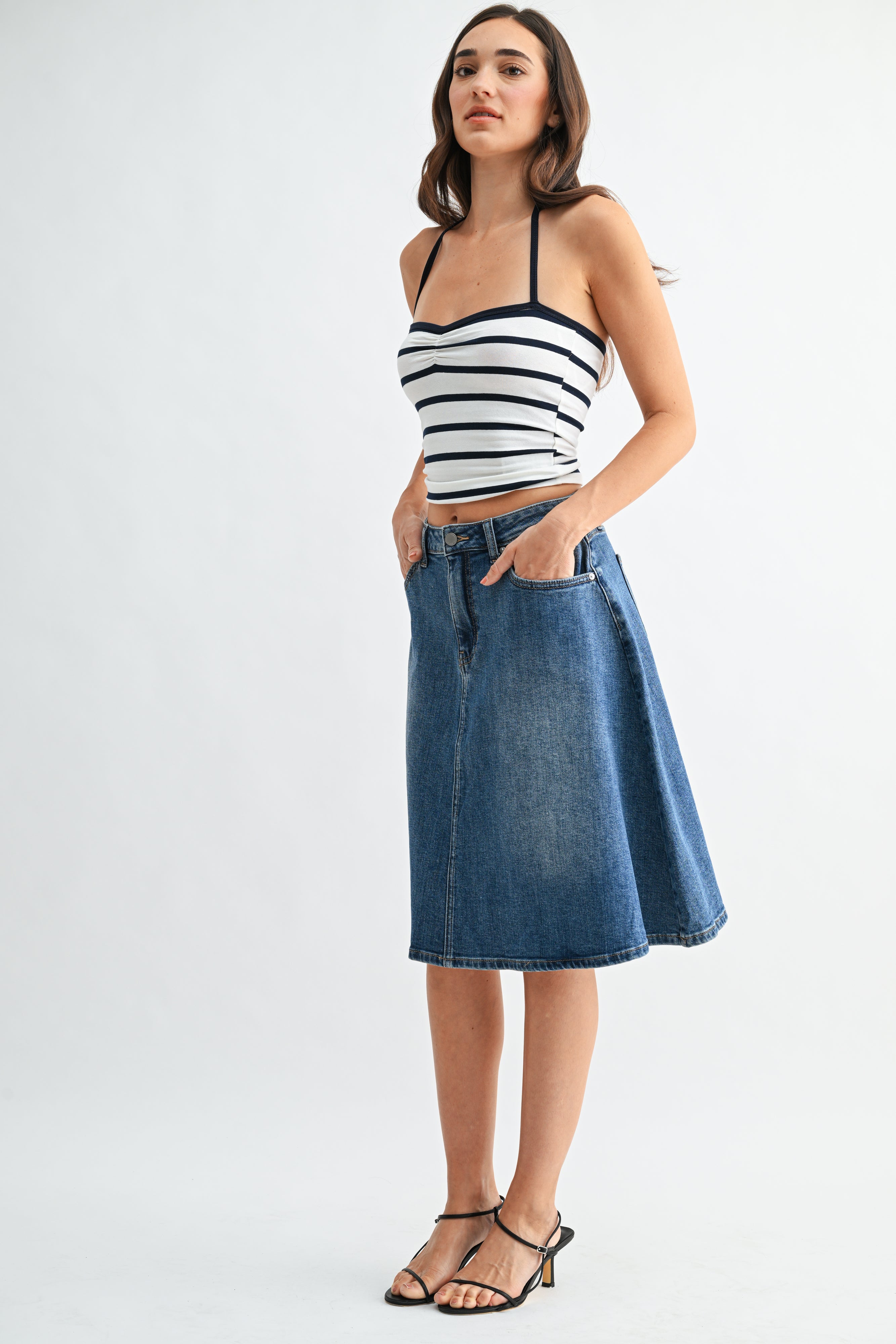 Leila Flowy Midi Skirt-2