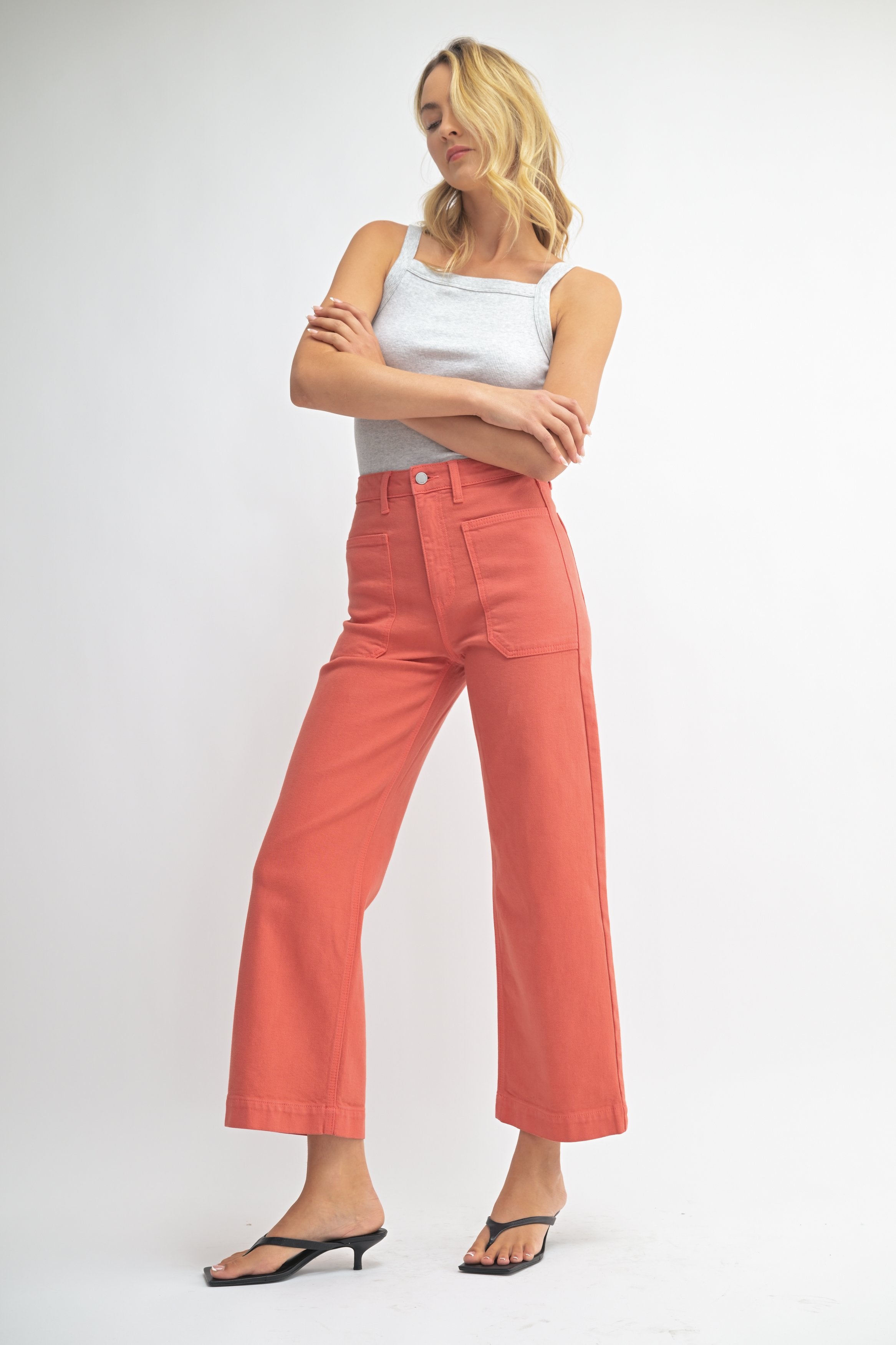 Eve Utility Wide Leg Jean | High Rise Stretch Denim – JBD Label