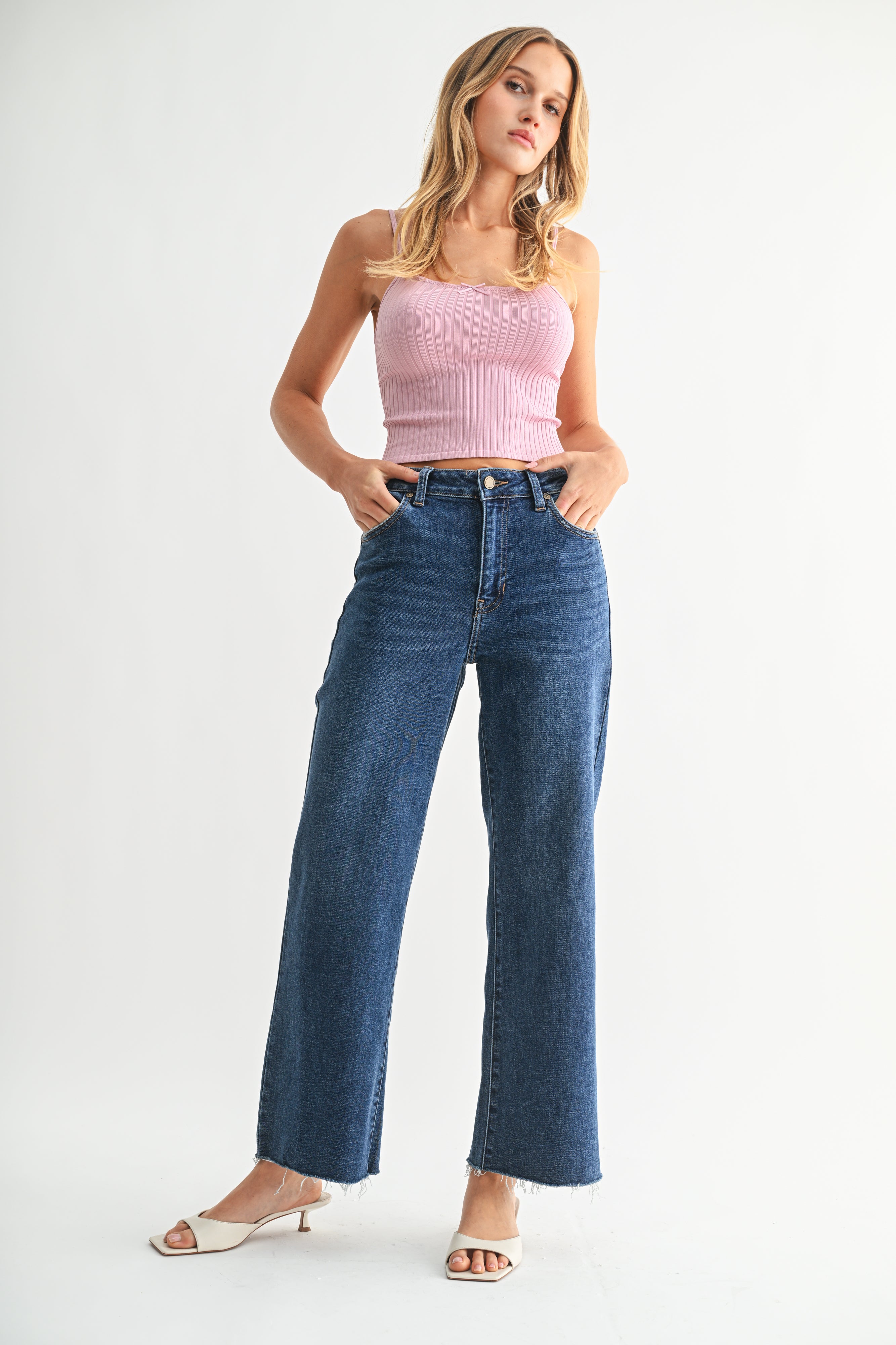 Sarah Slim Wide Crop Jean