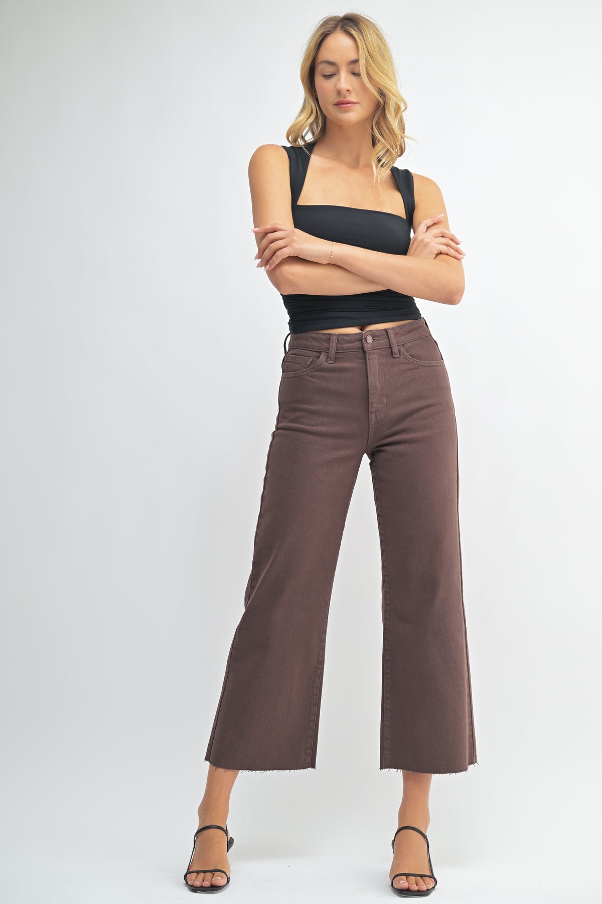 Sarah Slim Wide Crop Jean