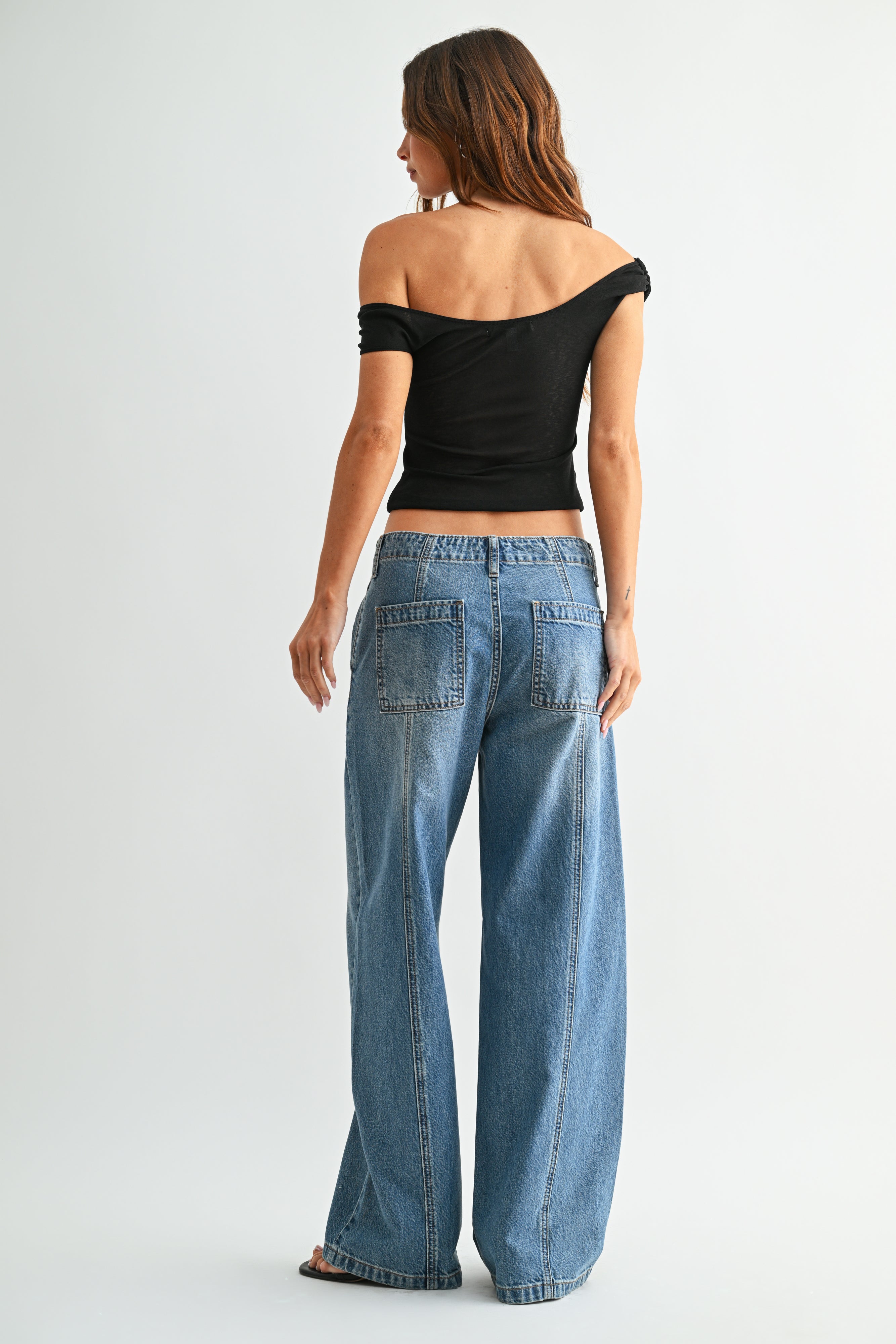 Celeste Seamed Trouser Wide Leg-3
