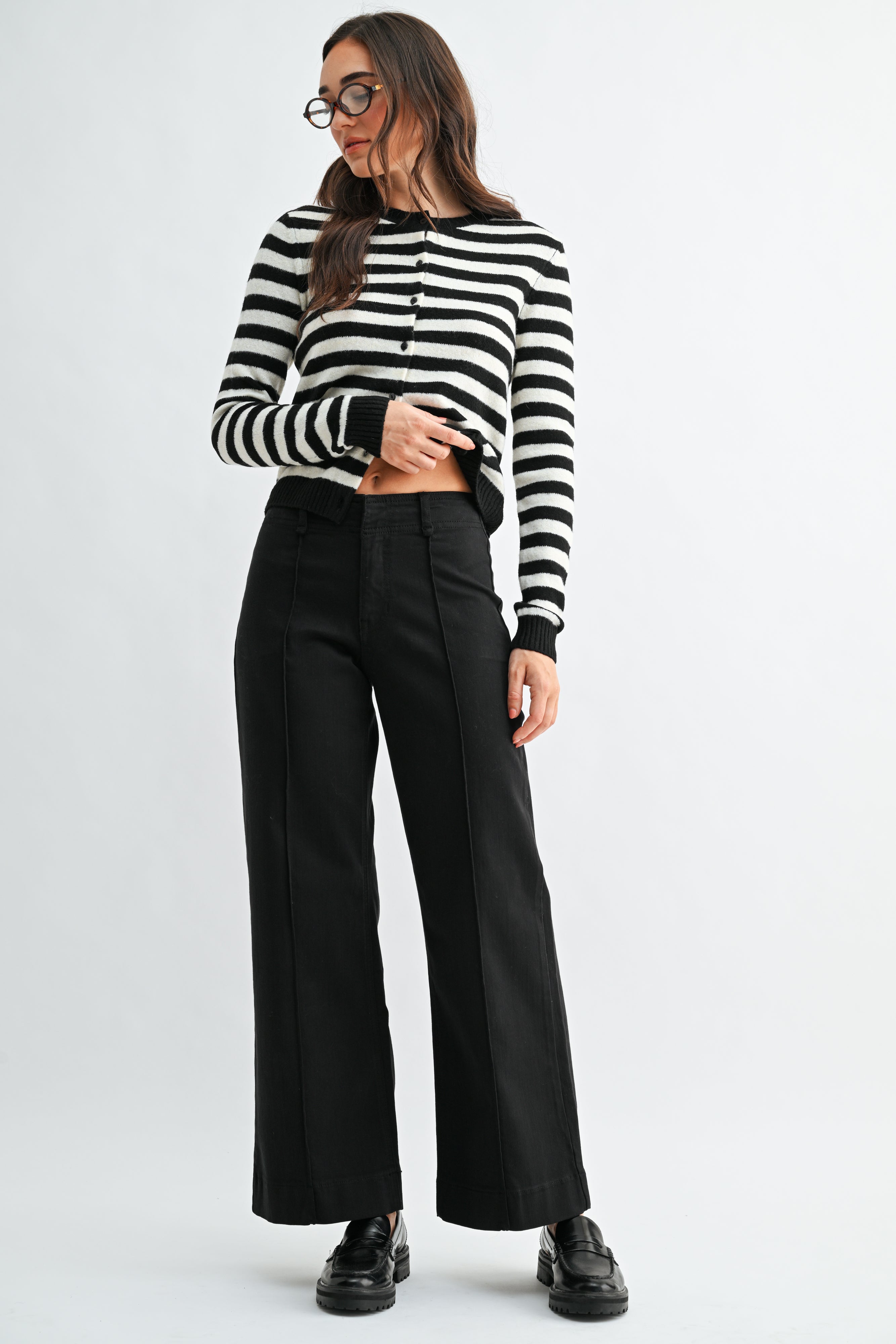 Ada Twill Wide Leg Trouser-8