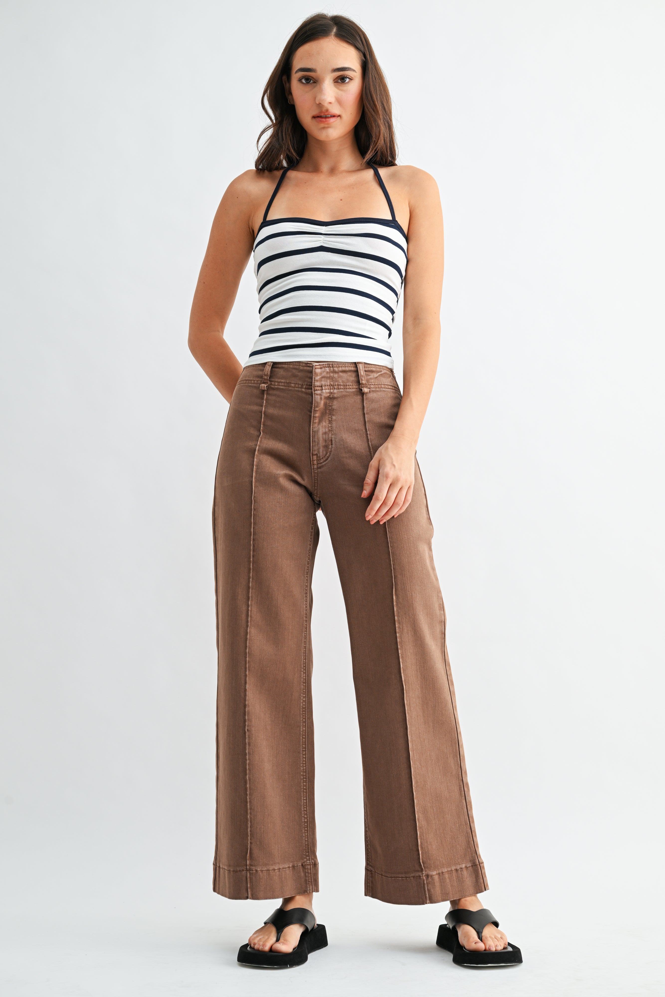 Ada Twill Wide Leg Trouser-3