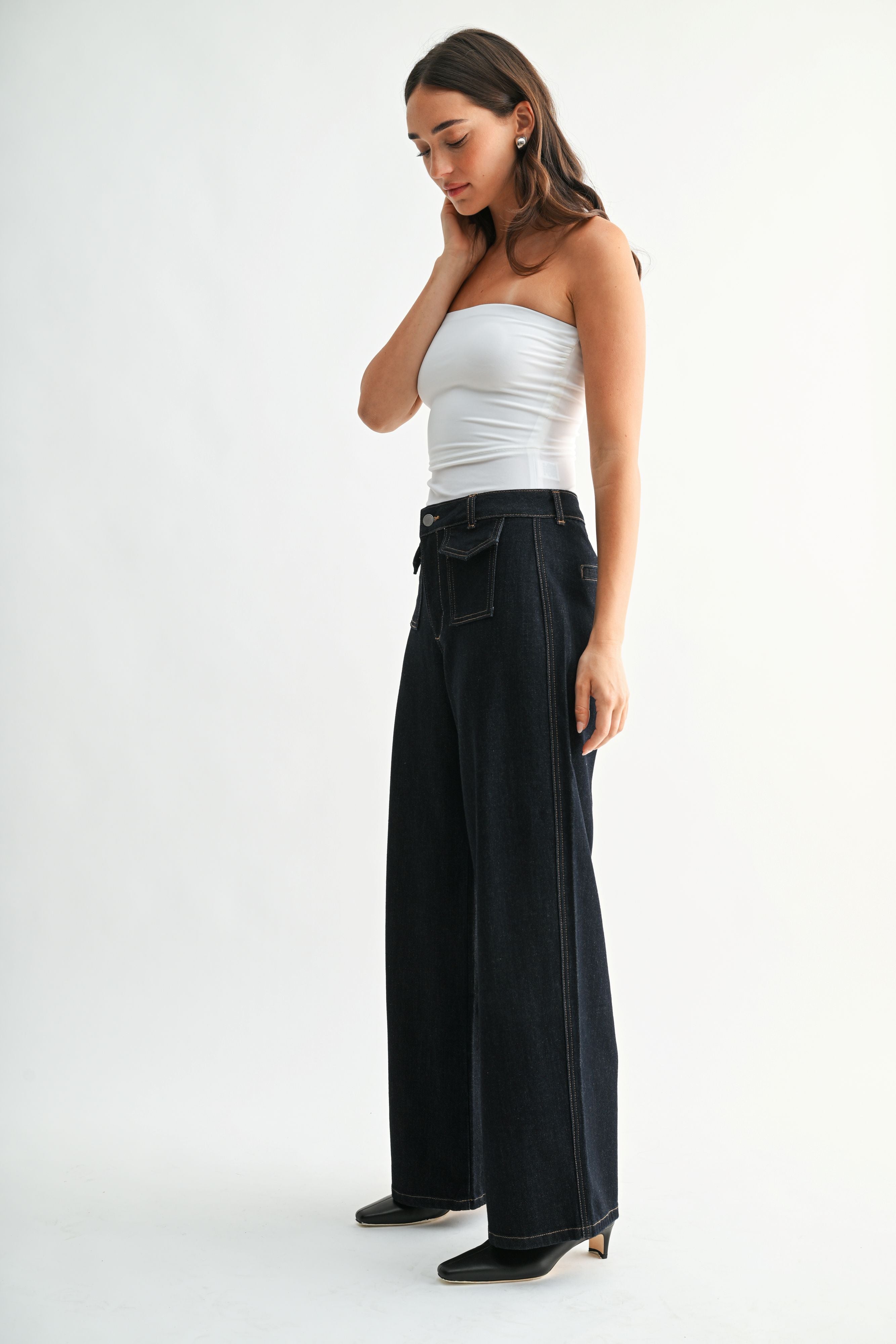 Thea Flap Patch Pocket Wide Leg-4