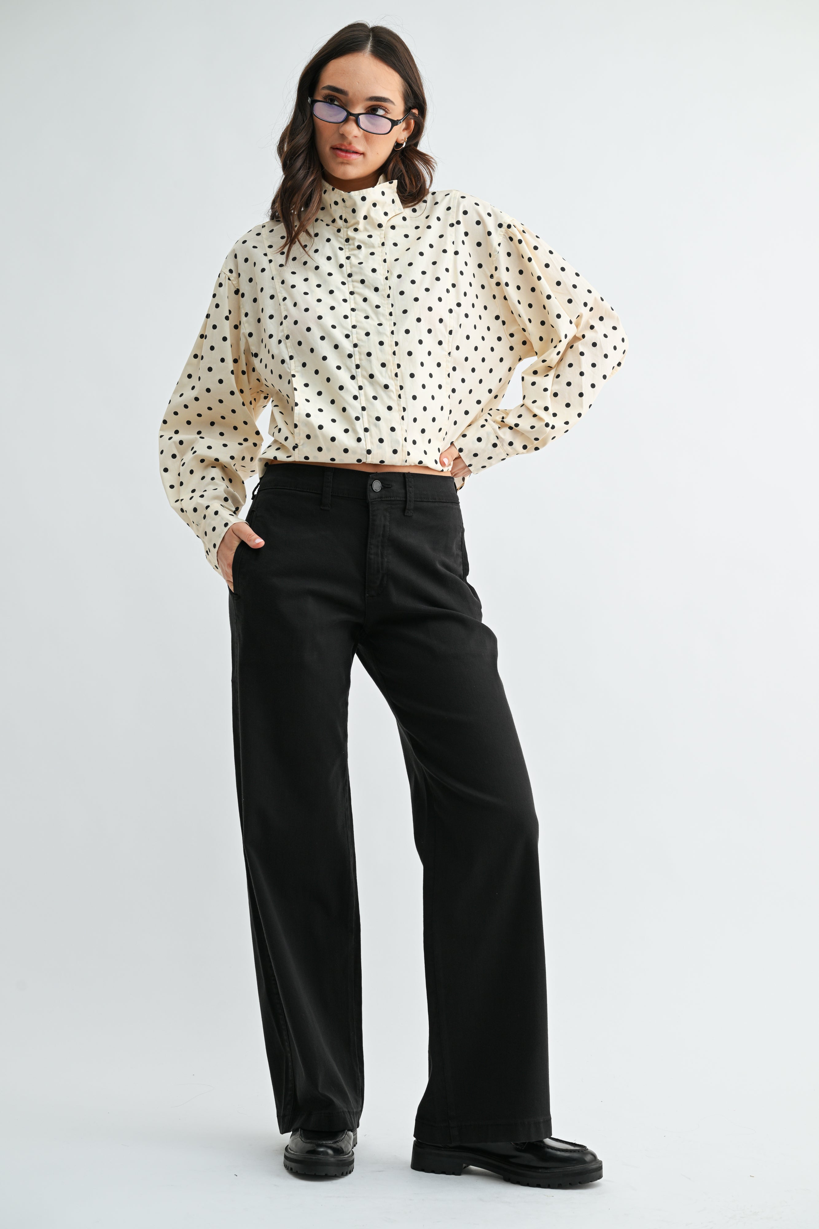 Anais Twill Slim Wide Leg-6