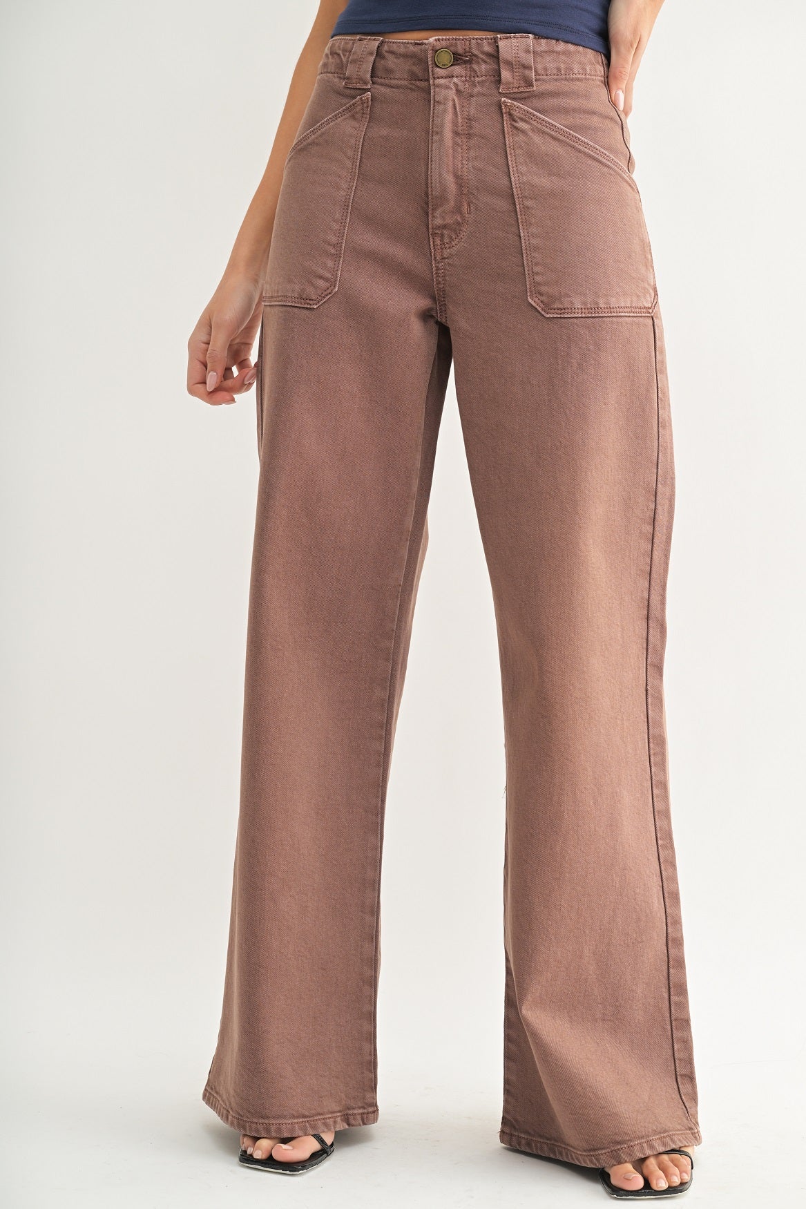 Sienna Patch Pocket Wide Leg Jean-5