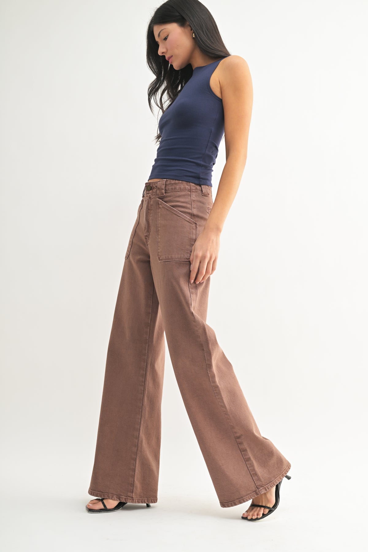 Sienna Patch Pocket Wide Leg Jean-2