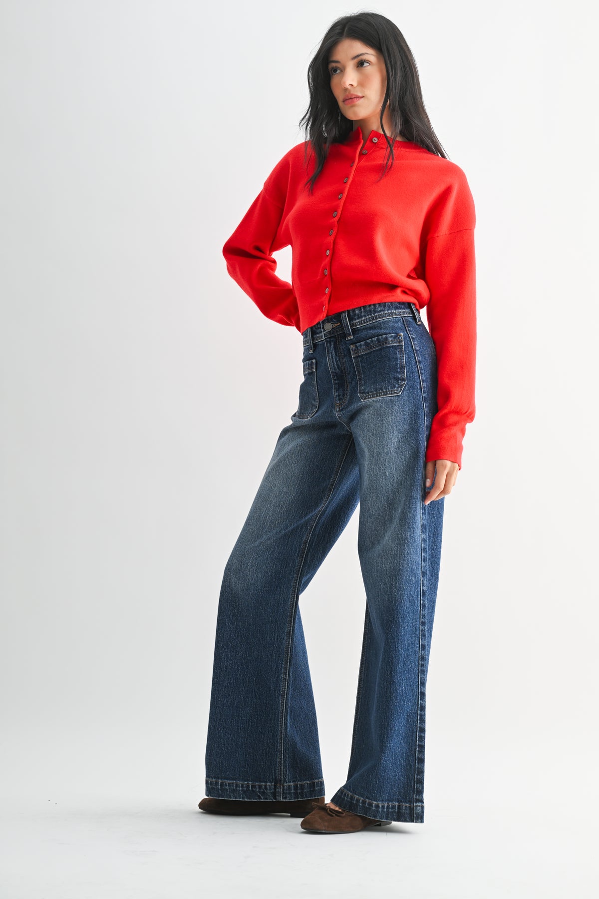 Gracie Micro Patch Pocket Wide Leg-6