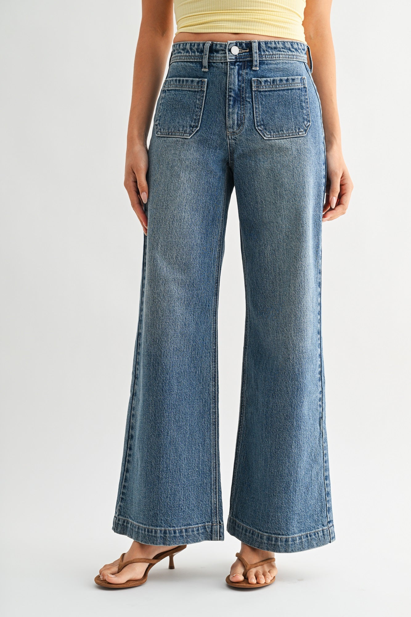 Gracie Micro Patch Pocket Wide Leg-4