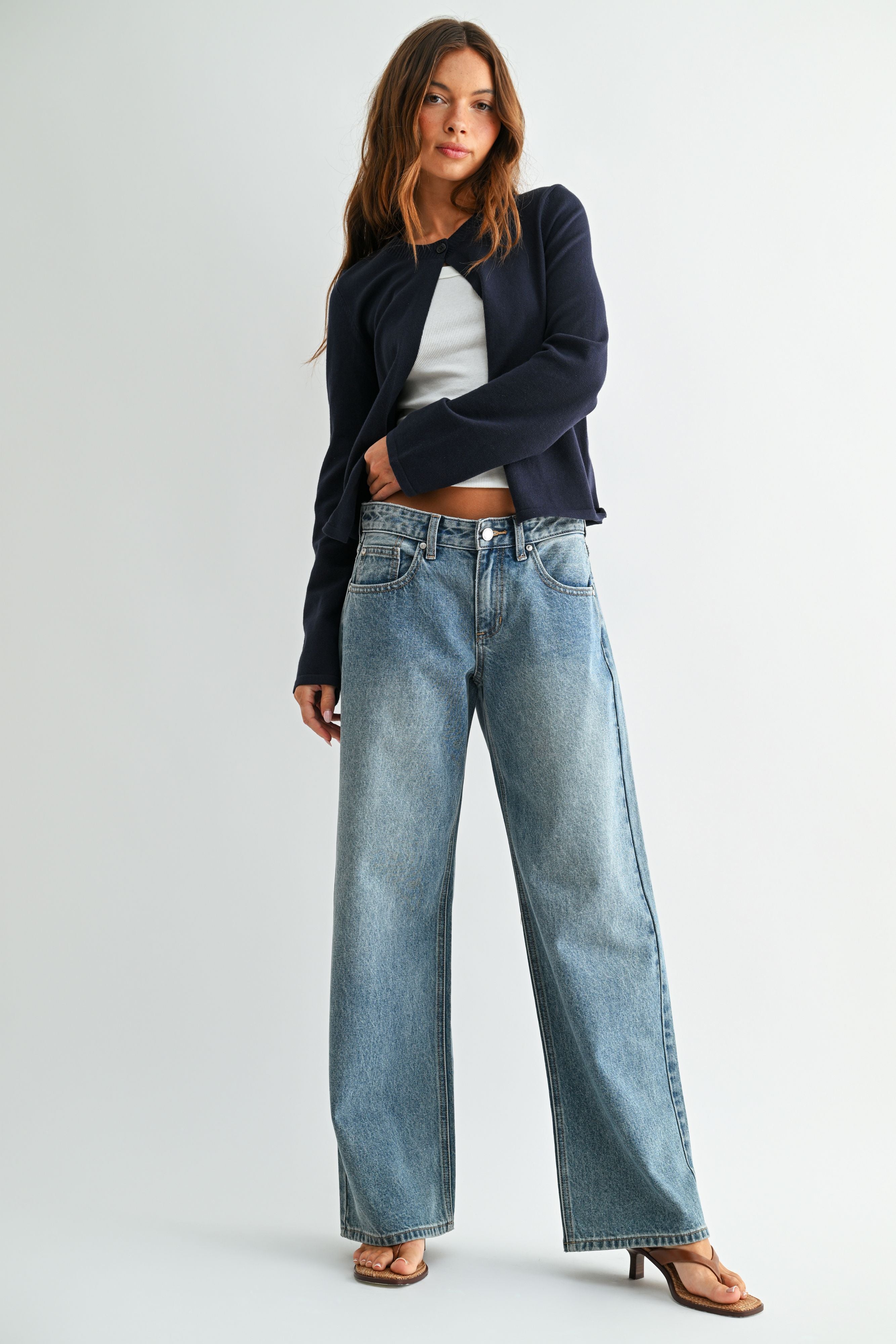 Destiny Baggy Wide Leg Jean | Mid-Rise Non-Stretch Denim – JBD Label