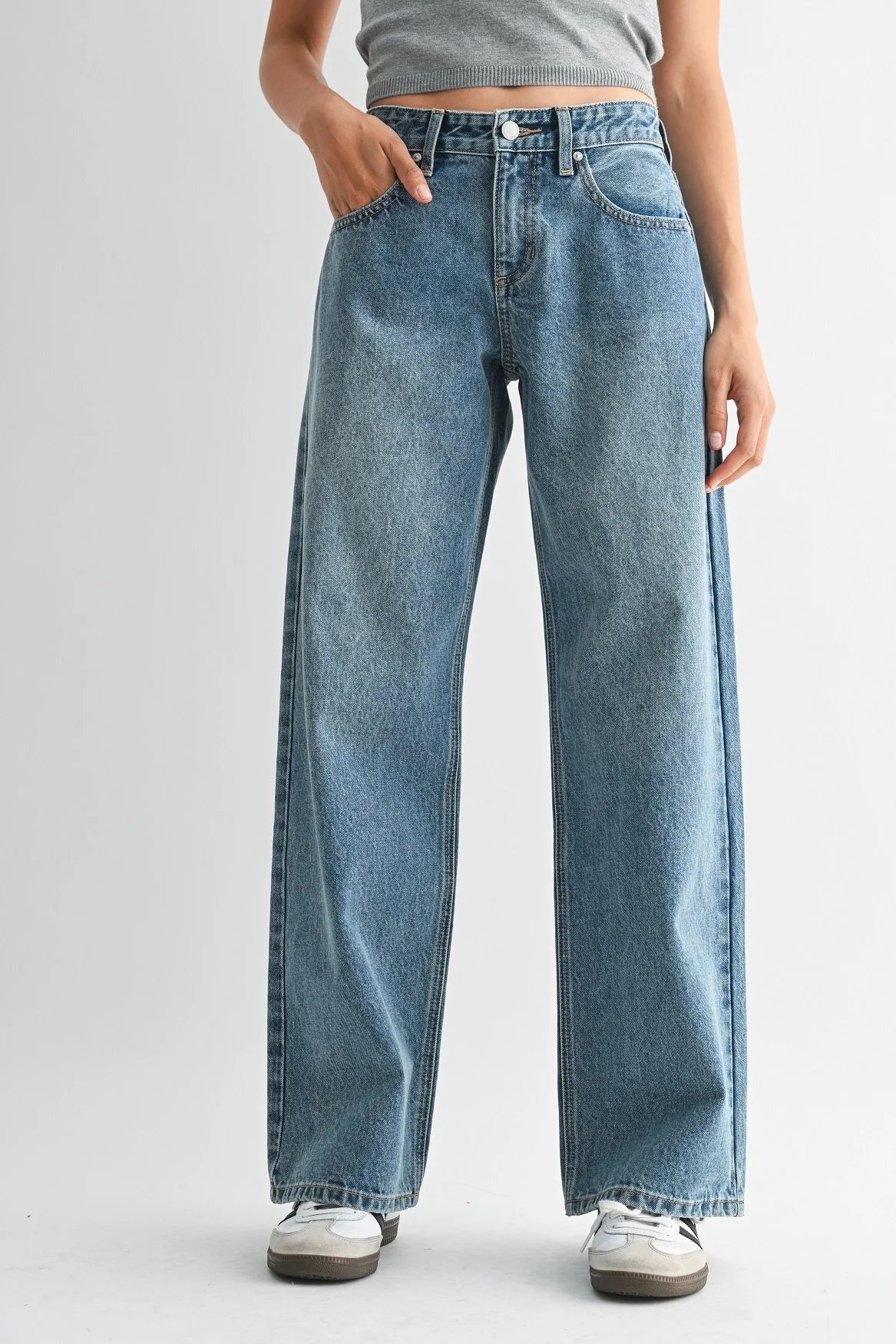 Destiny Baggy Wide Leg Jean | Mid-Rise Non-Stretch Denim – JBD Label Destiny Baggy Wide Leg Jean | Mid-Rise Non-Stretch Denim – JBD Label