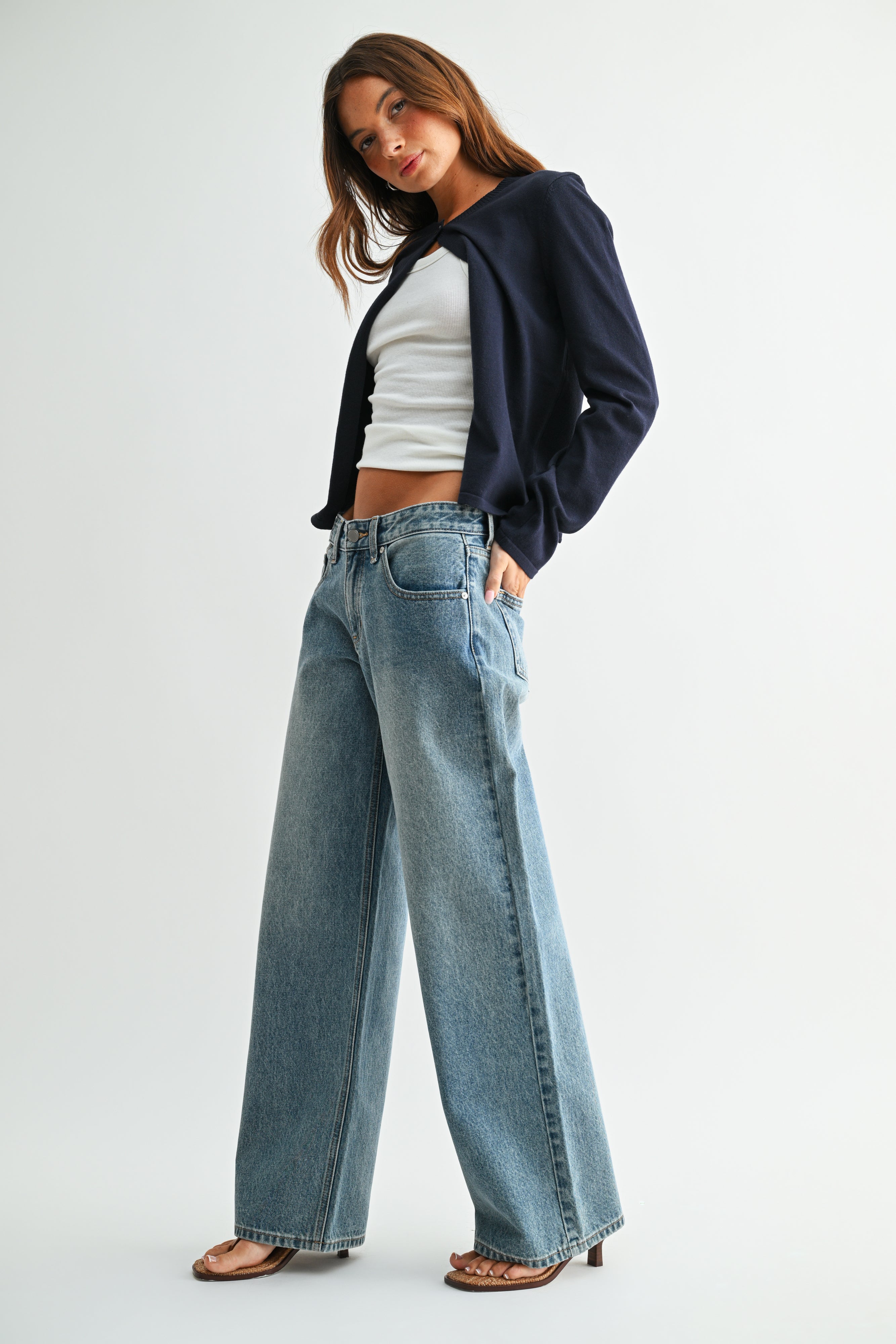 Destiny Baggy Wide Leg Jean | Mid-Rise Non-Stretch Denim – JBD Label