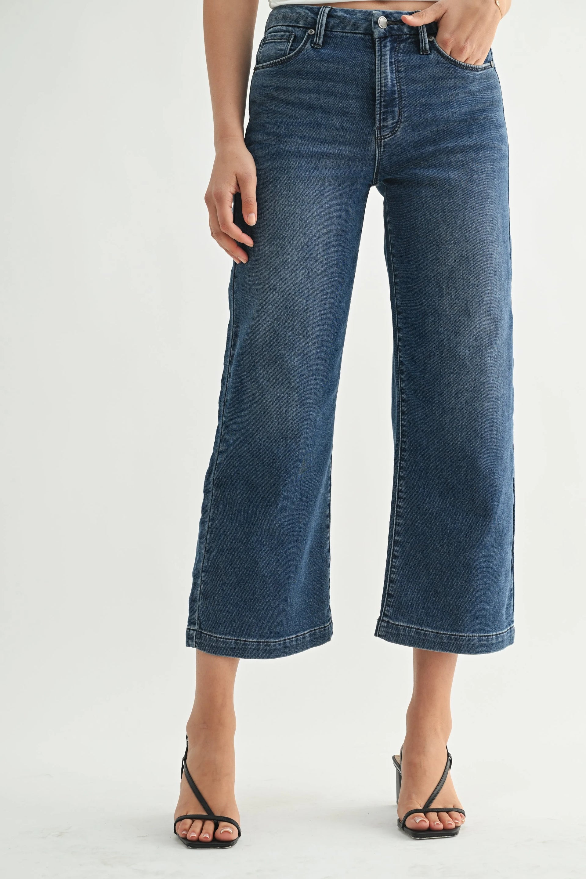 Blair Cropped Sweat Jean | High-Rise Stretch Denim – JBD Label