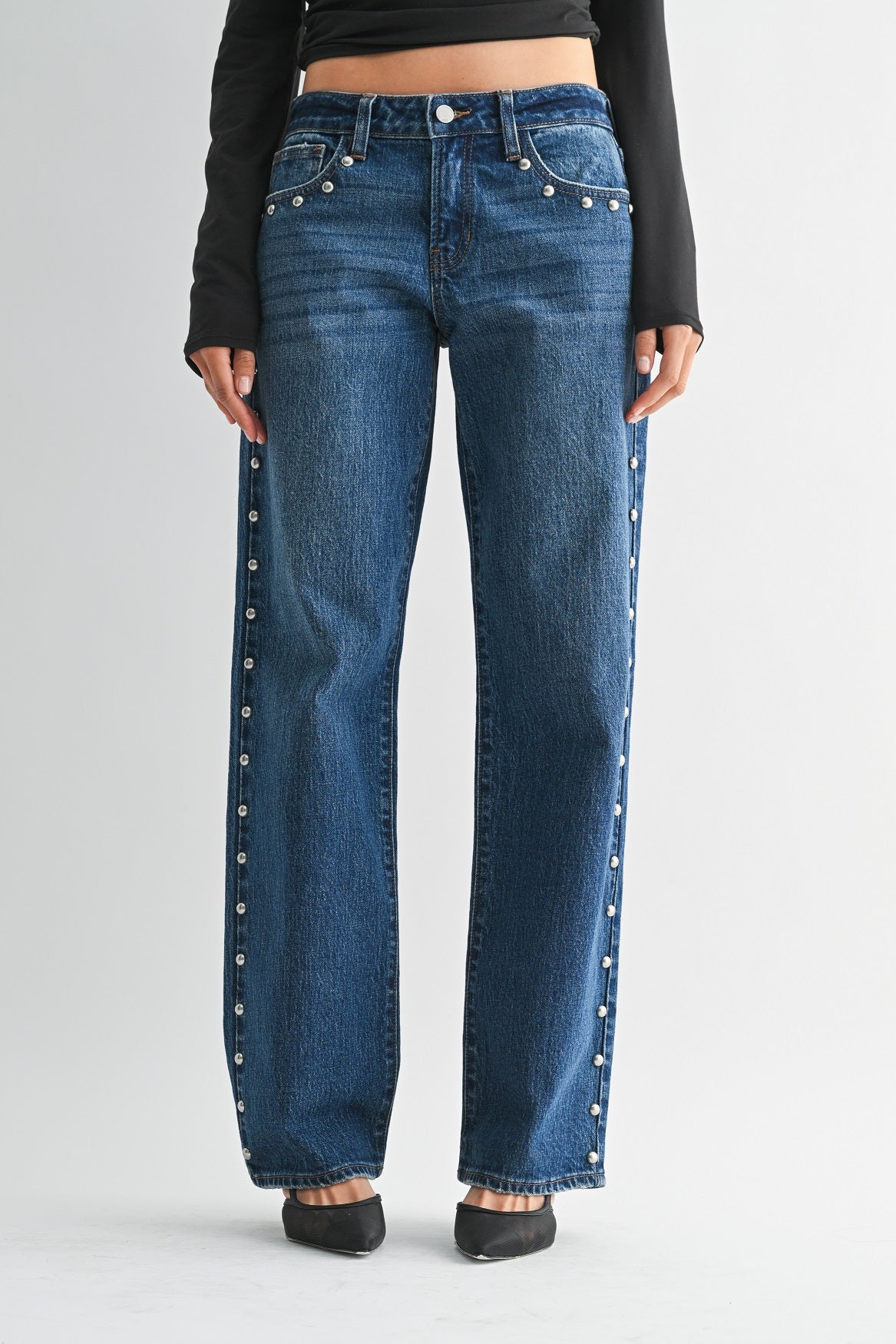 Kristy Studded Baggy Jean-5