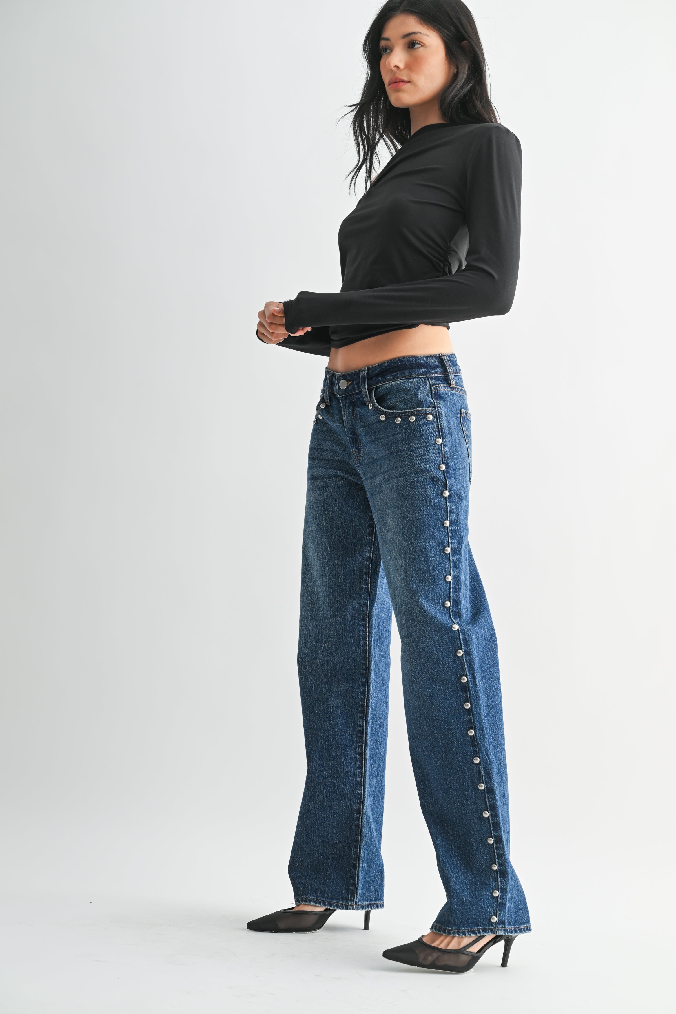 Kristy Studded Baggy Jean-2