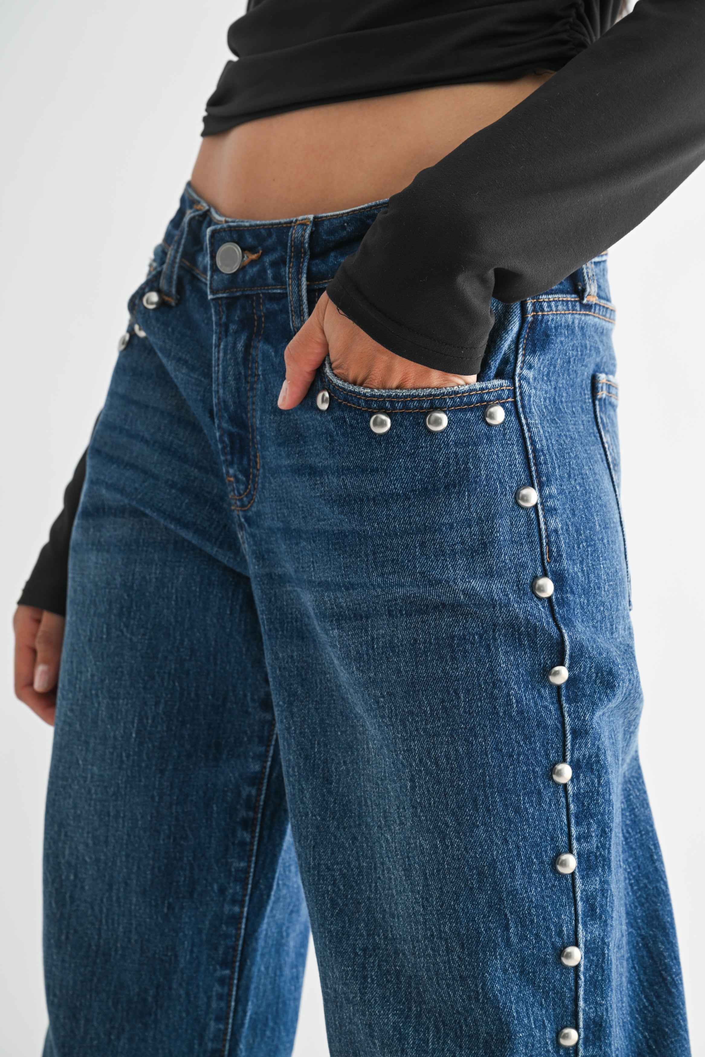 Kristy Studded Baggy Jean-4