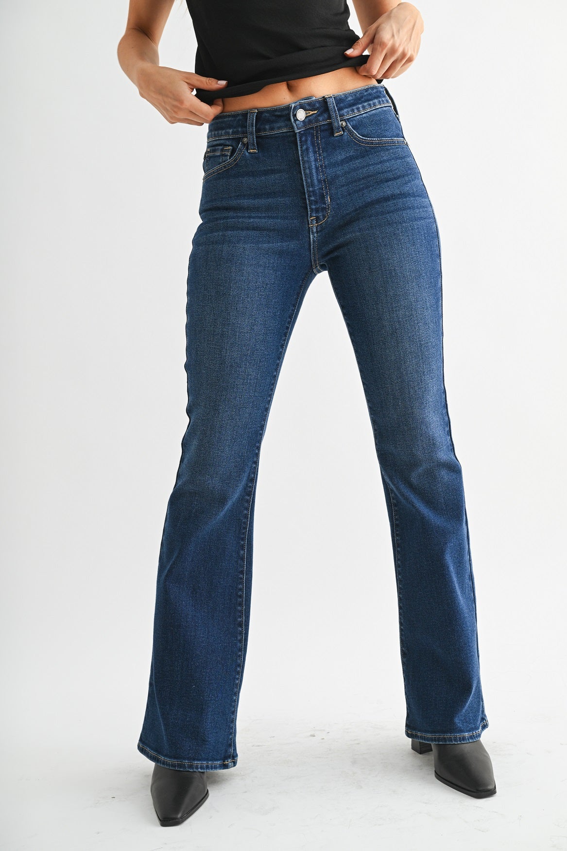 Sadie Mid Rise Flare Jean-4