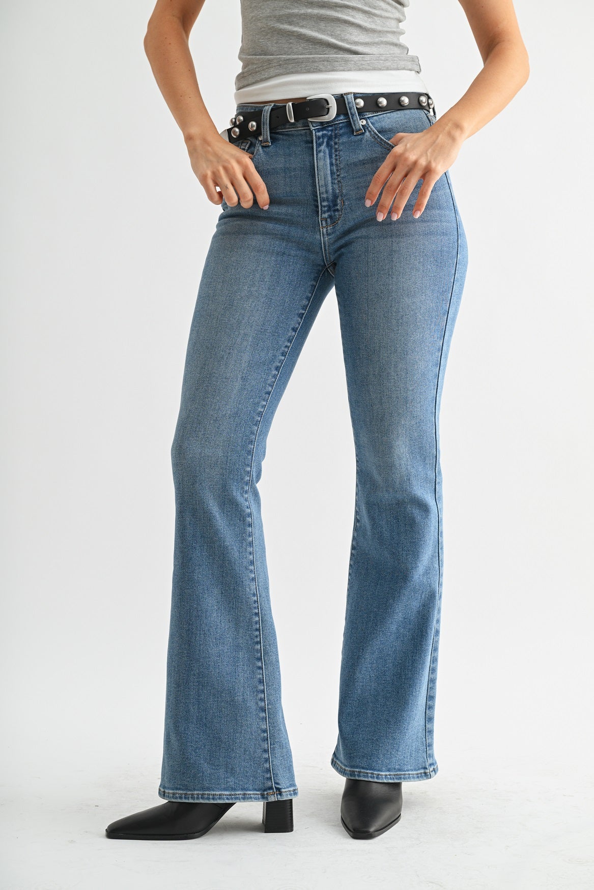 Sadie Mid Rise Flare Jean-4