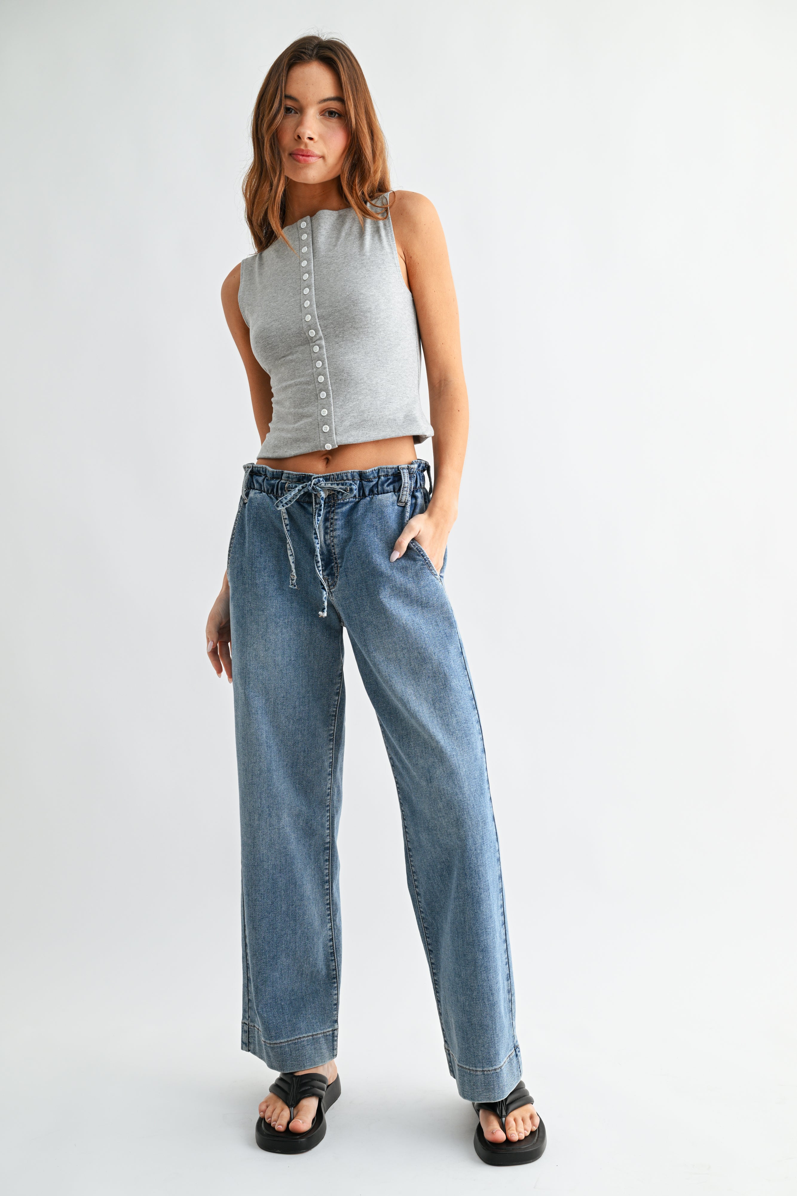 Dottie Pull-On Drawstring Wide Leg-1