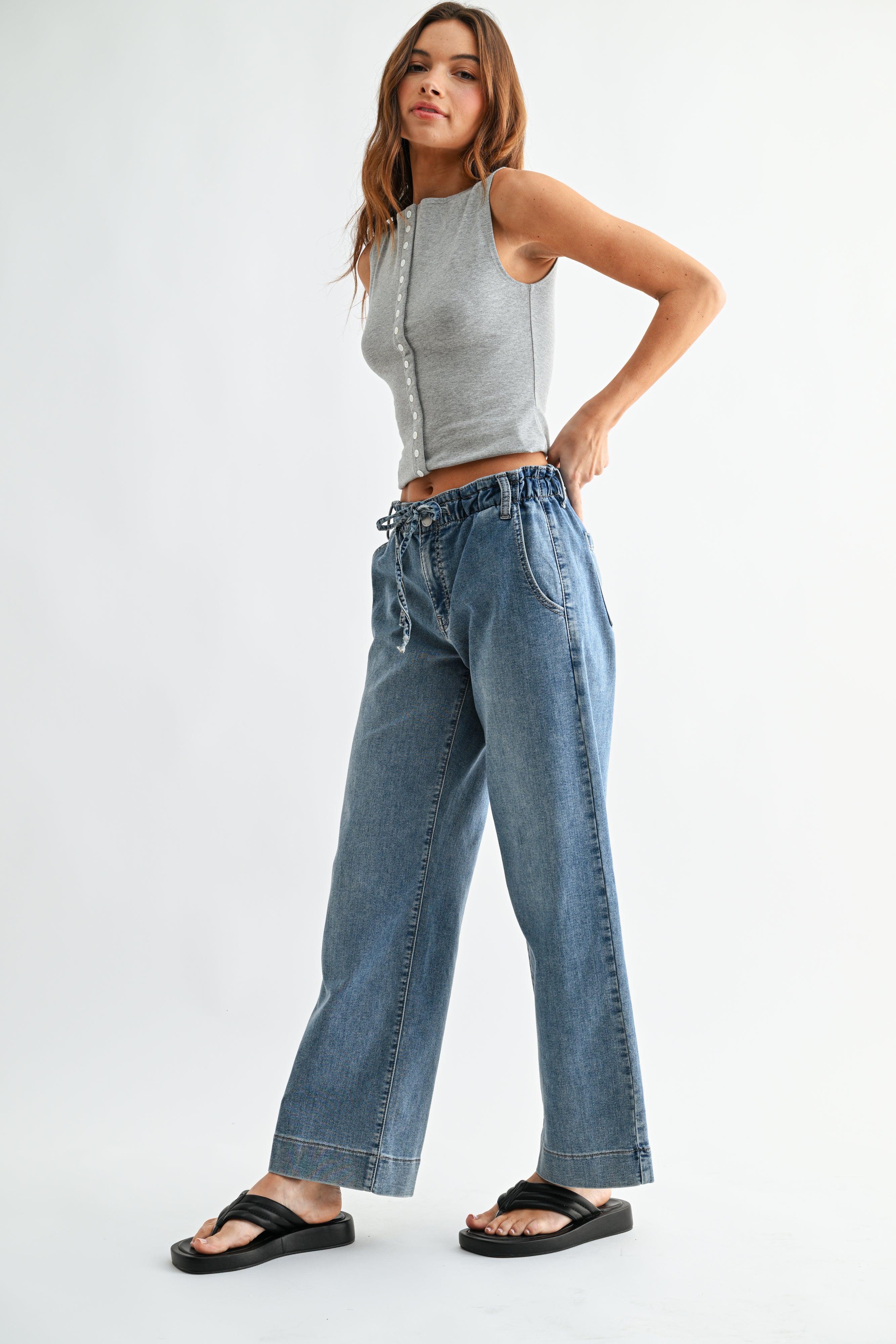 Dottie Pull-On Drawstring Wide Leg-2