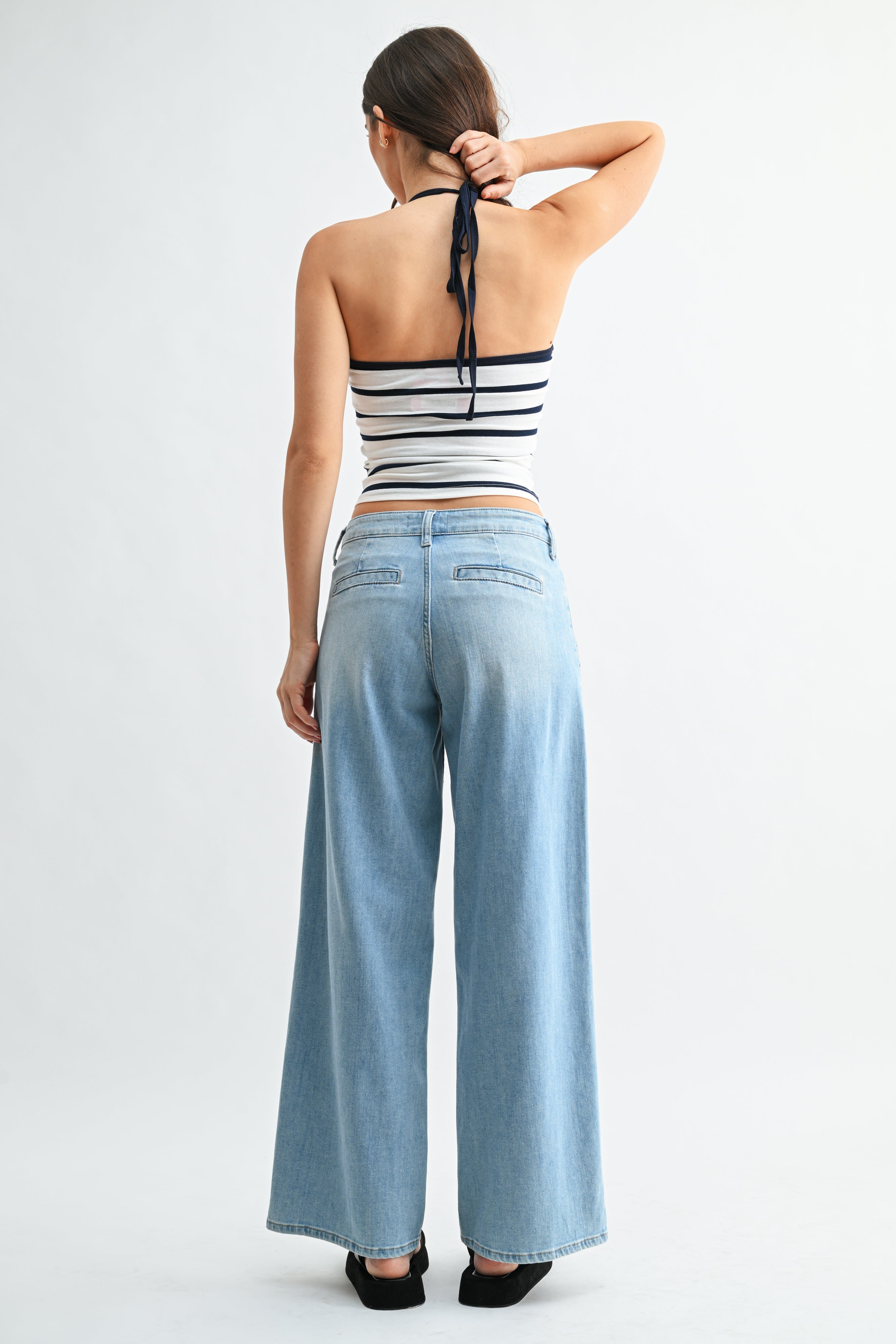 Lina Lightweight Pleated Wide Leg-3