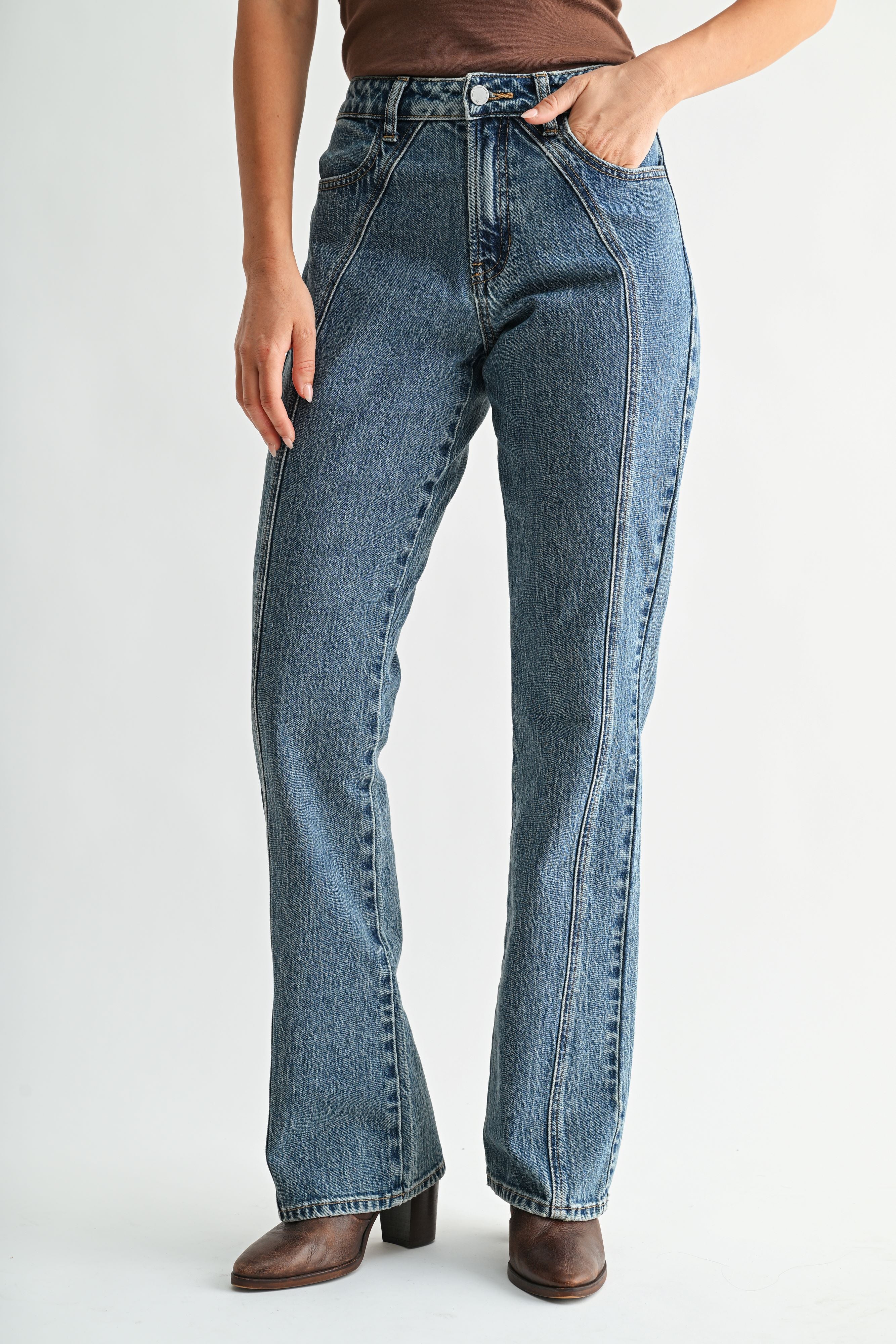 Vera Seamed Bootcut-5