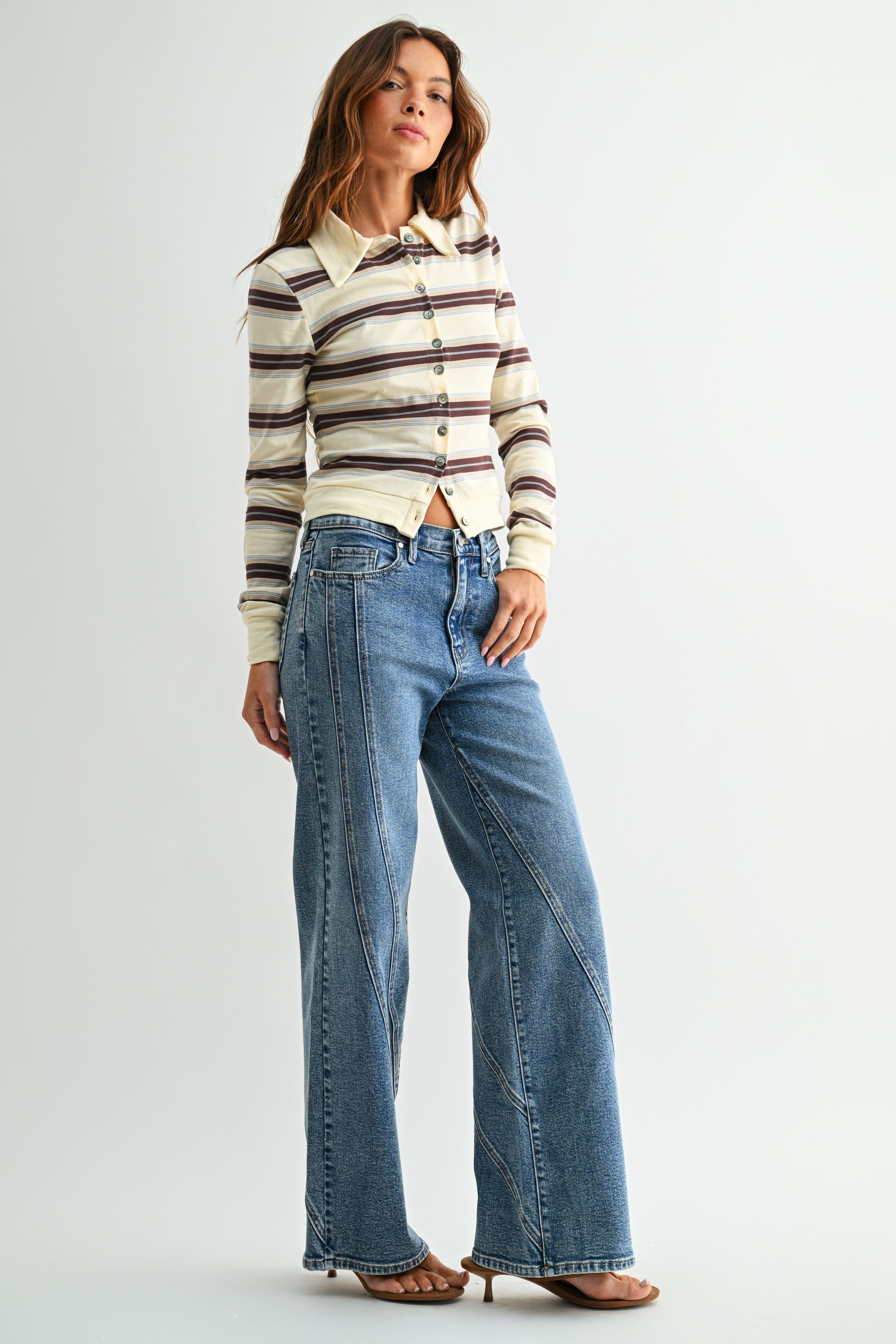 Deilah Asymmetric Seamed Straight-3