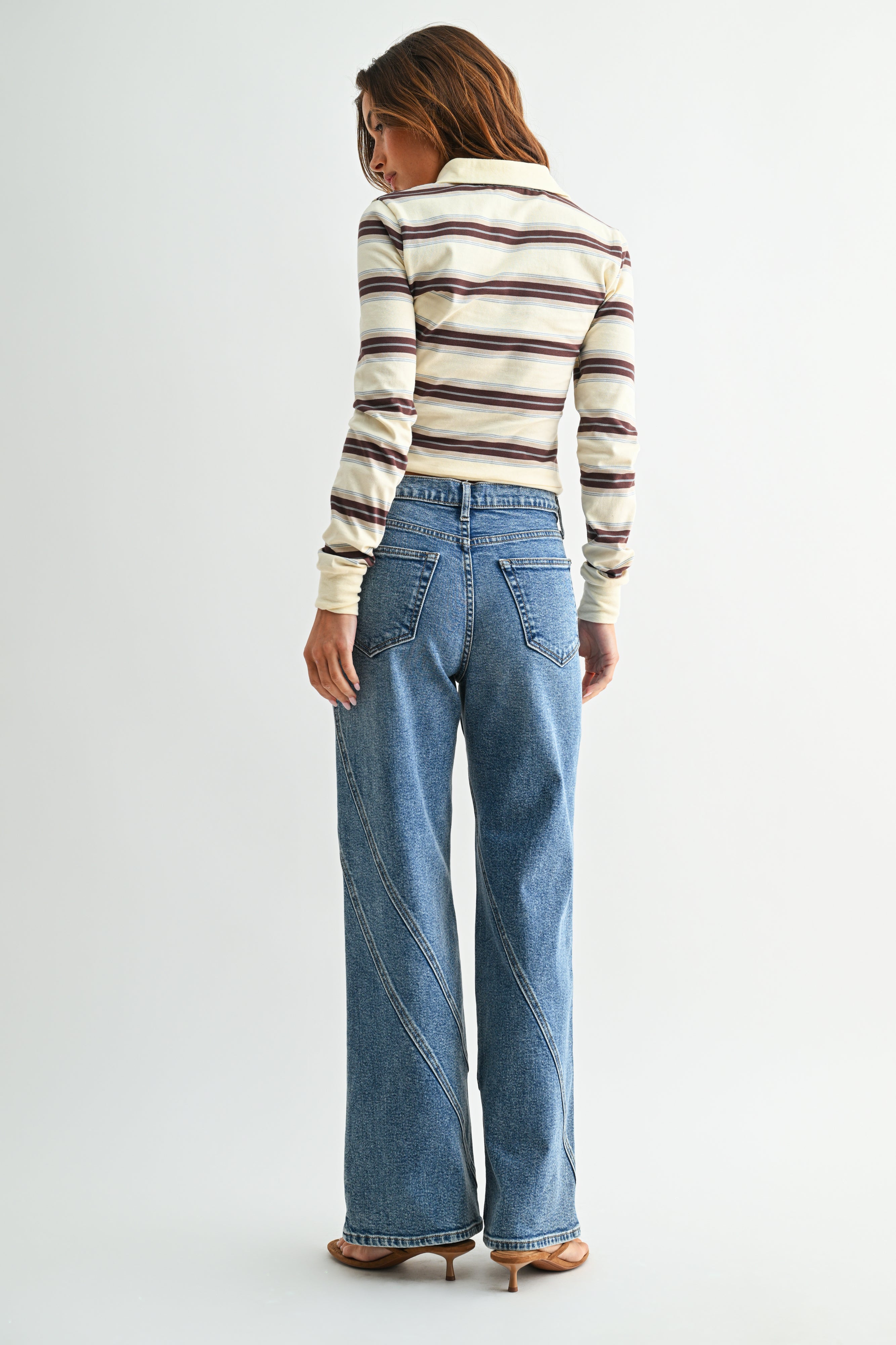 Deilah Asymmetric Seamed Straight-5