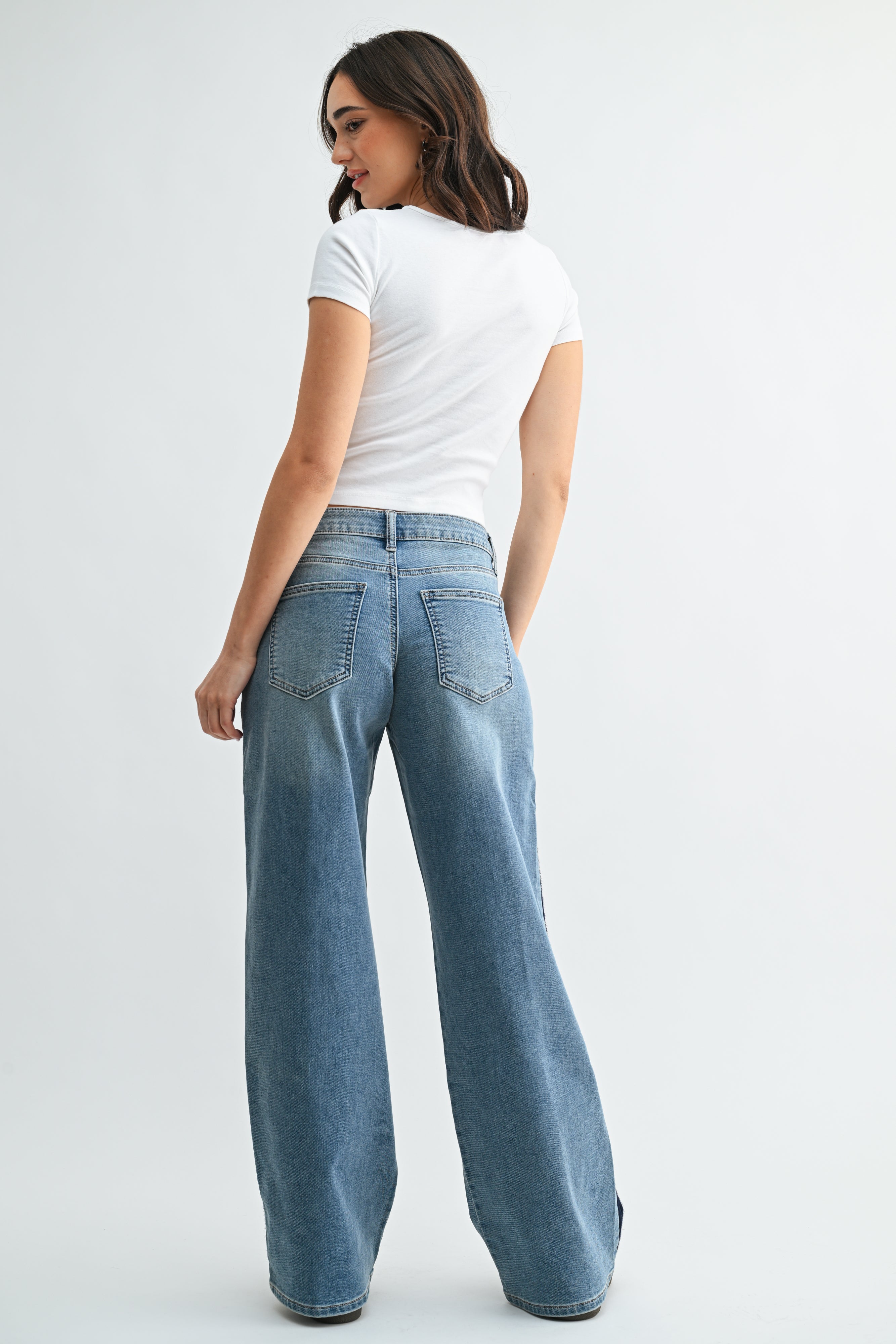 Stevie Mid Rise Tuxedo Pants-4